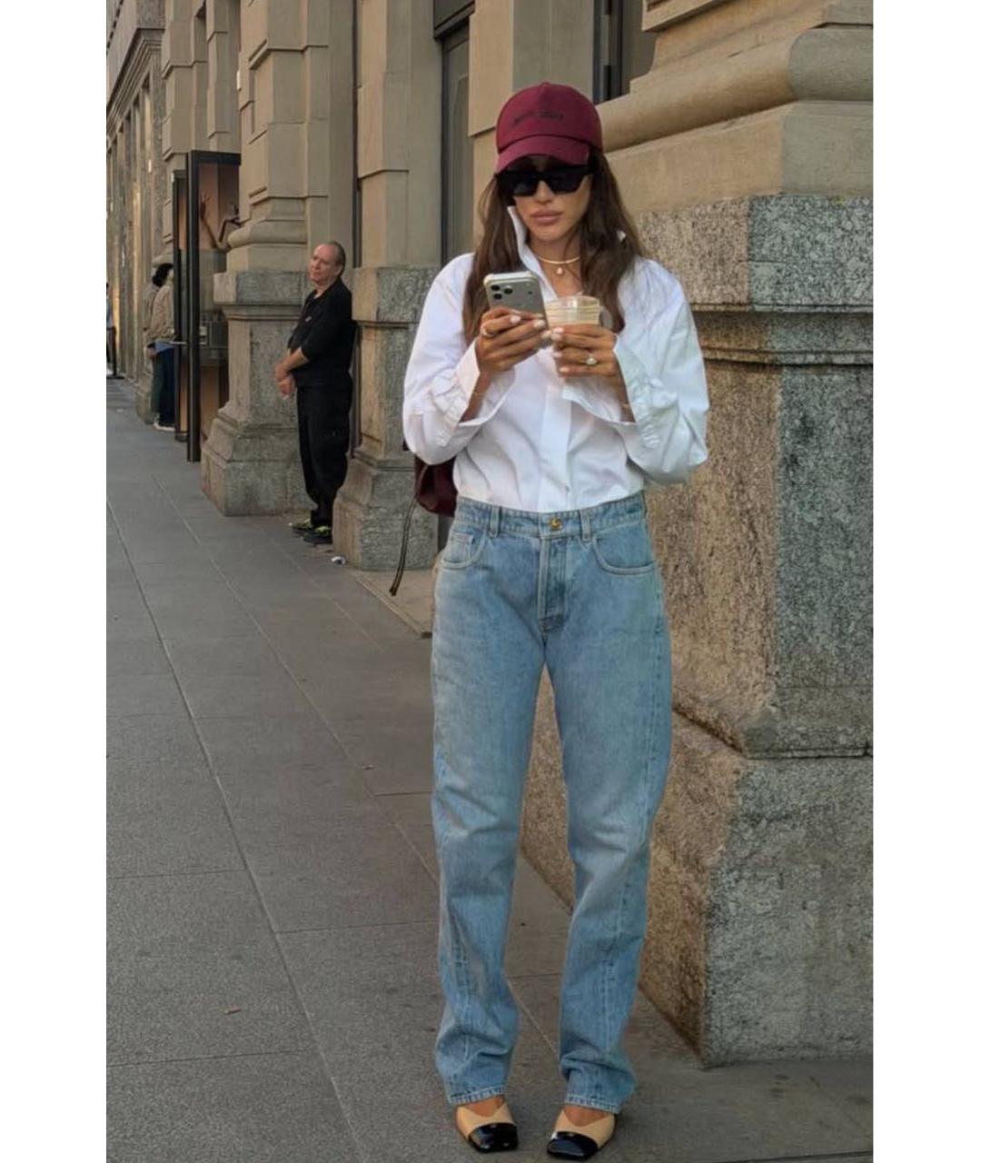 CHANEL Голубые хлопковые джинсы слим, фото 3