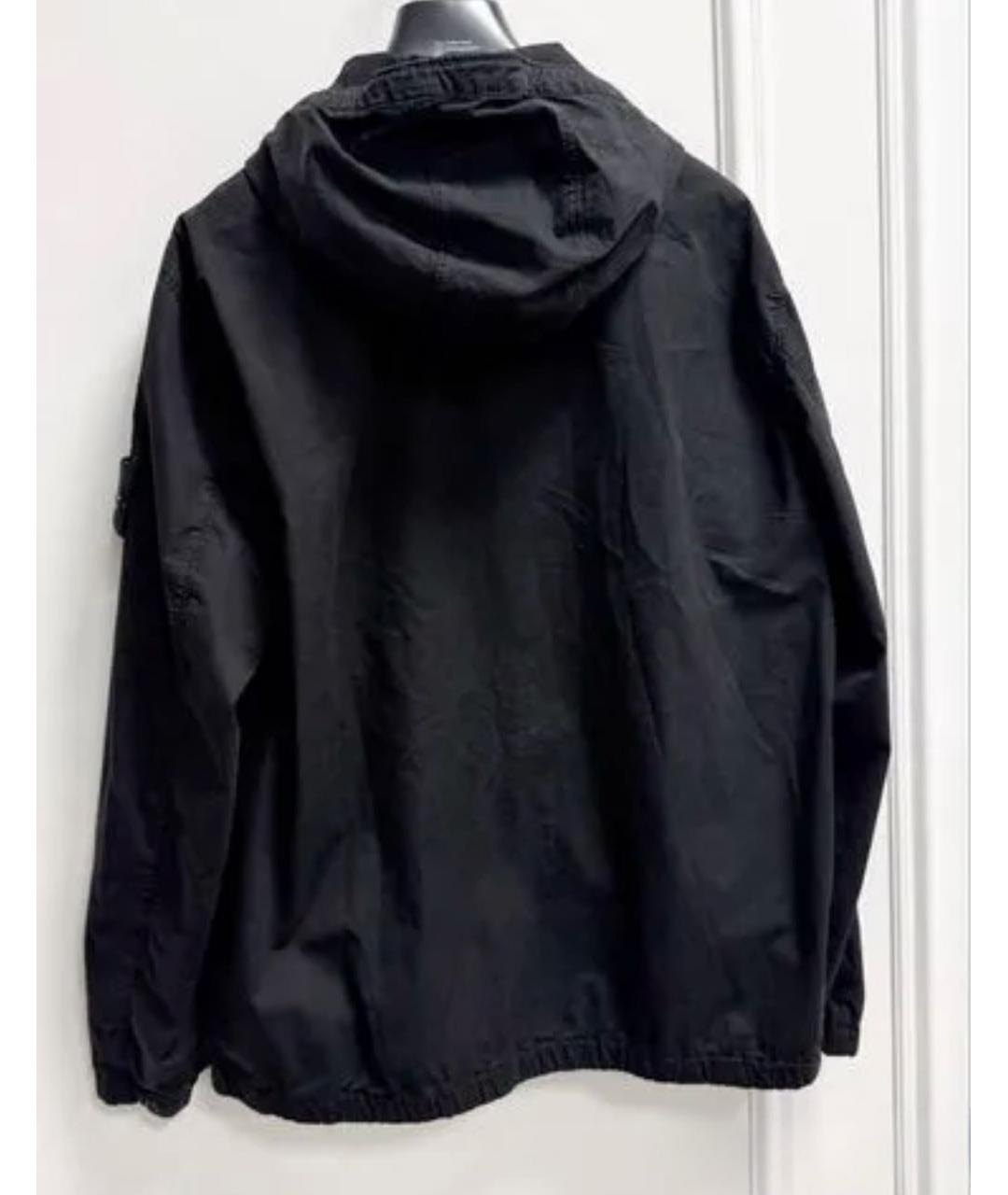 STONE ISLAND Черная хлопковая куртка, фото 3