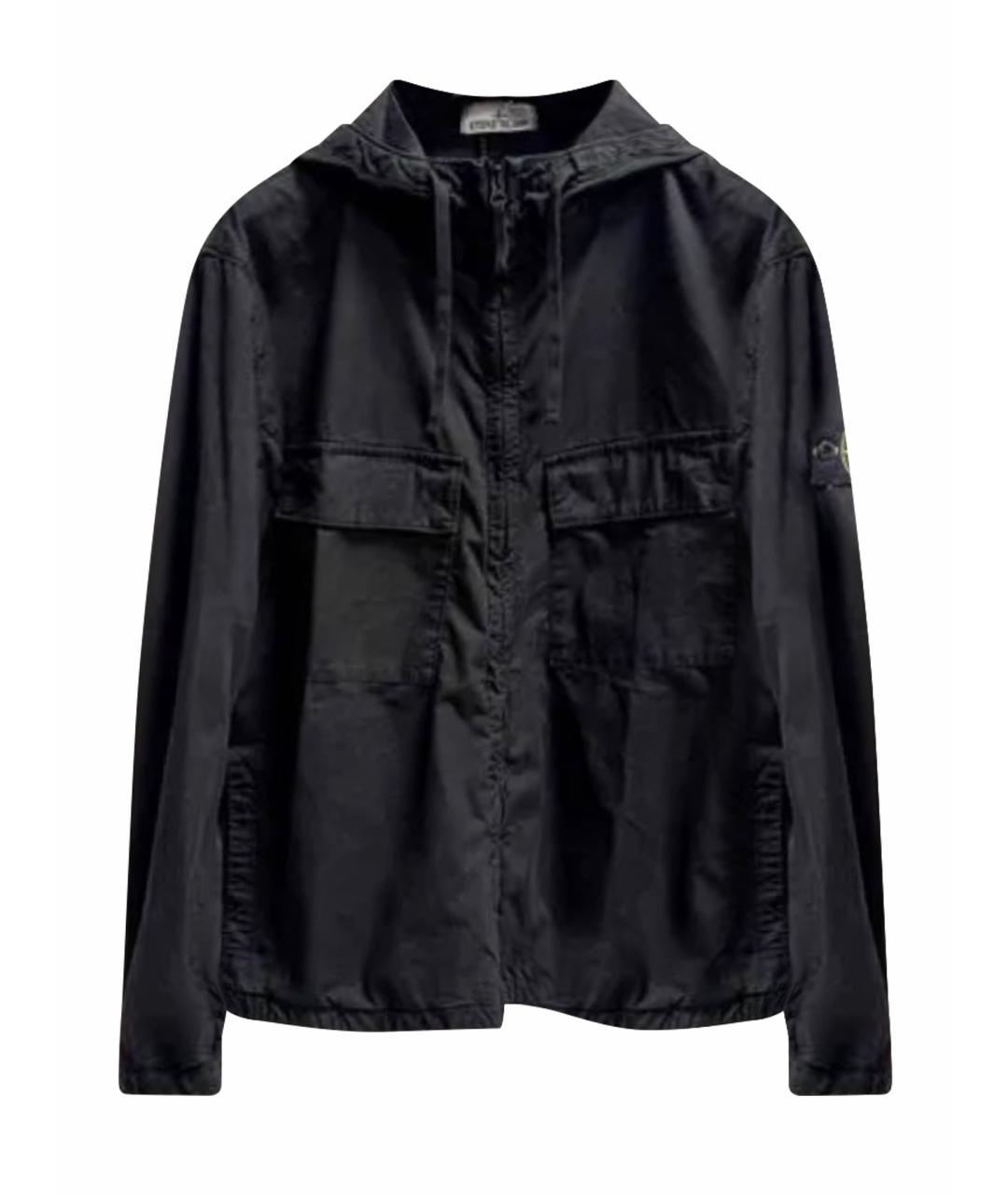 STONE ISLAND Черная хлопковая куртка, фото 1