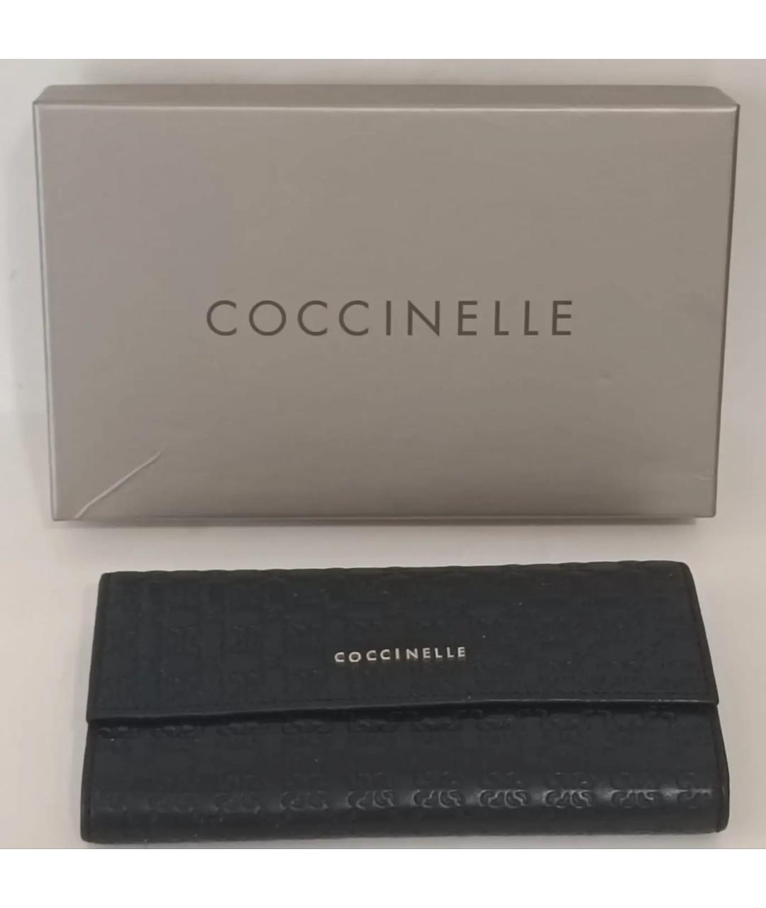 COCCINELLE Черный кожаный кошелек, фото 5
