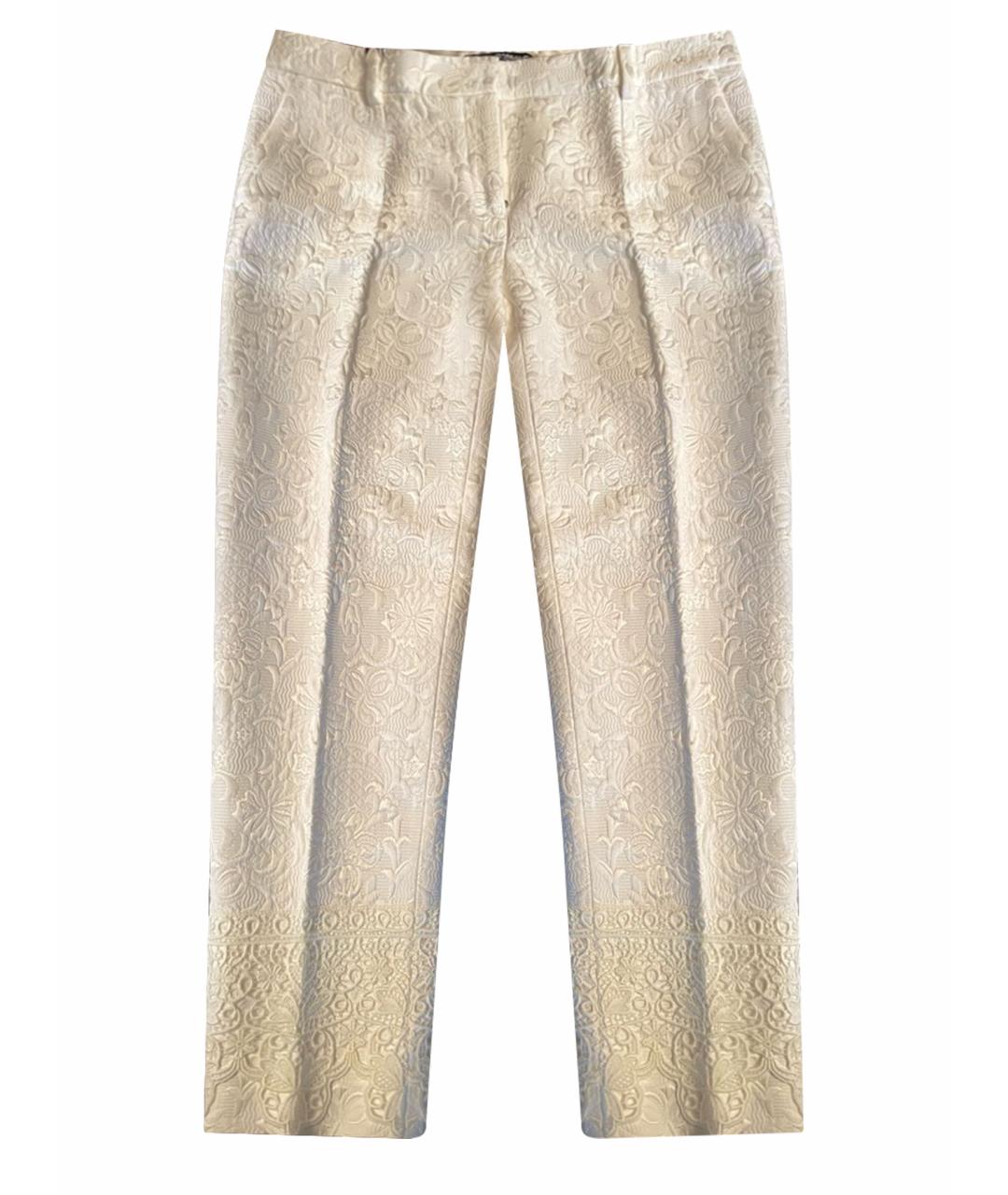 DOLCE&GABBANA Белые брюки узкие, фото 1
