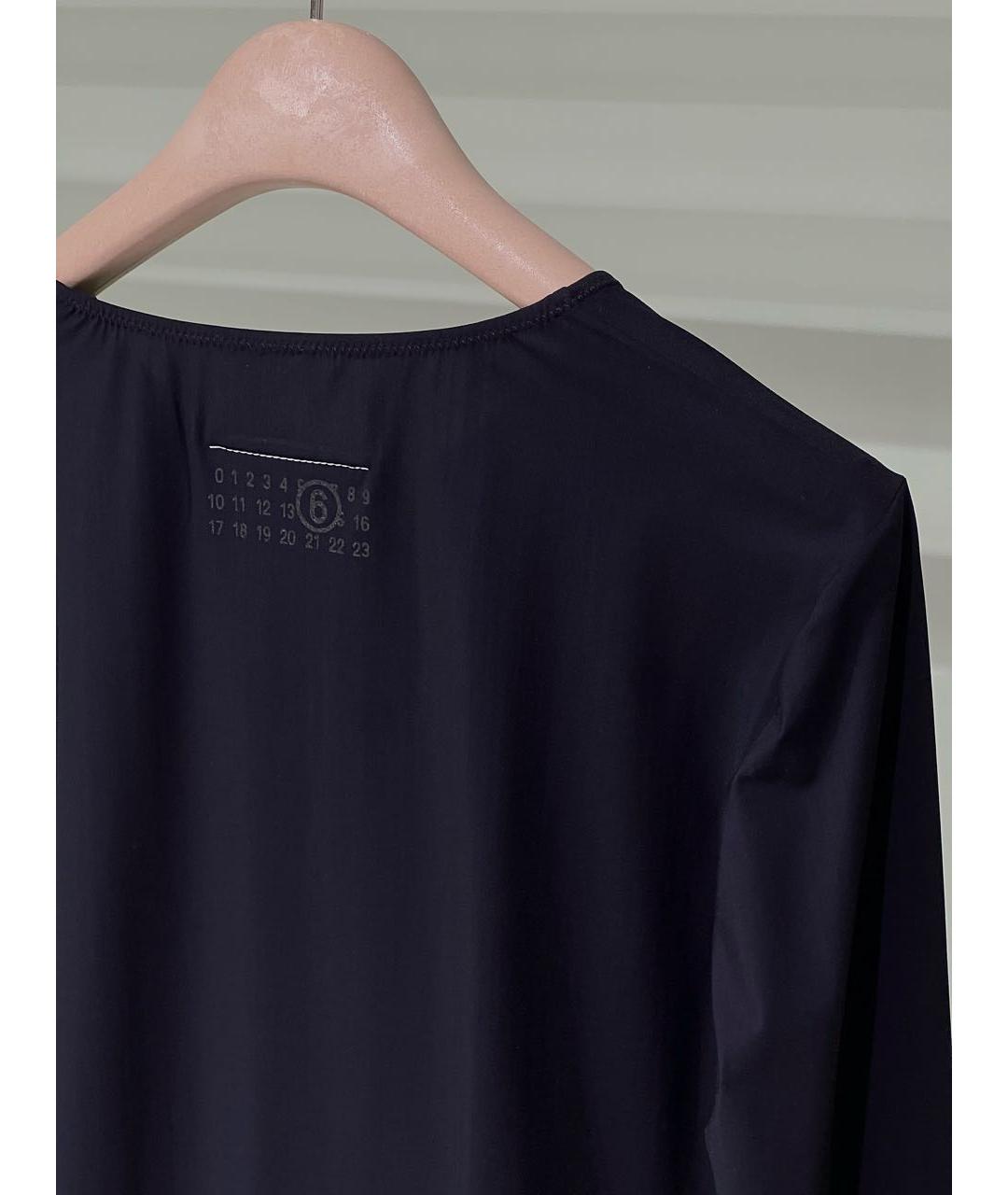 MM6 MAISON MARGIELA Темно-синее полиамидовое боди, фото 4