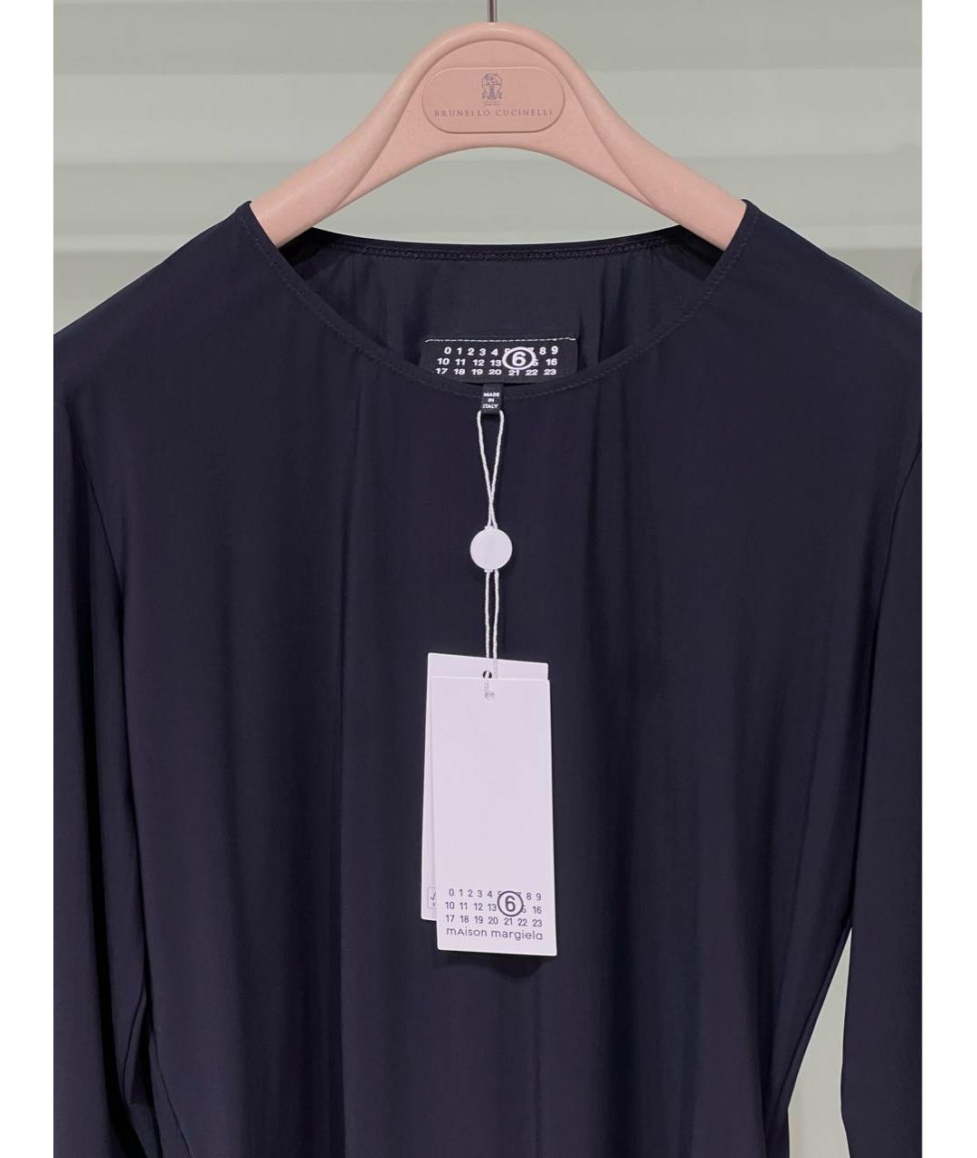 MM6 MAISON MARGIELA Темно-синее полиамидовое боди, фото 3