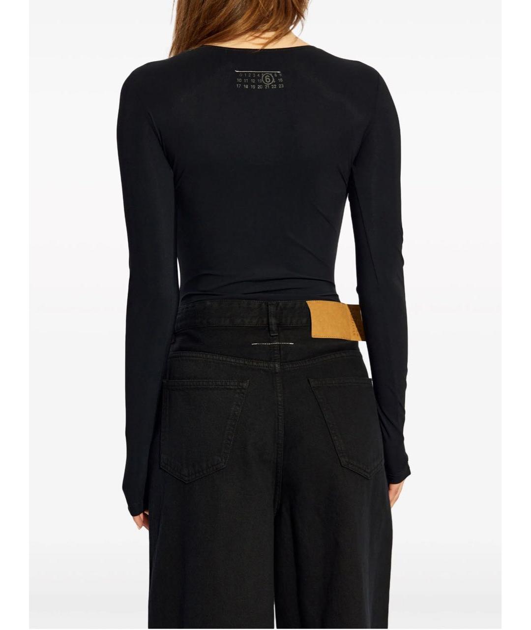 MM6 MAISON MARGIELA Темно-синее полиамидовое боди, фото 7