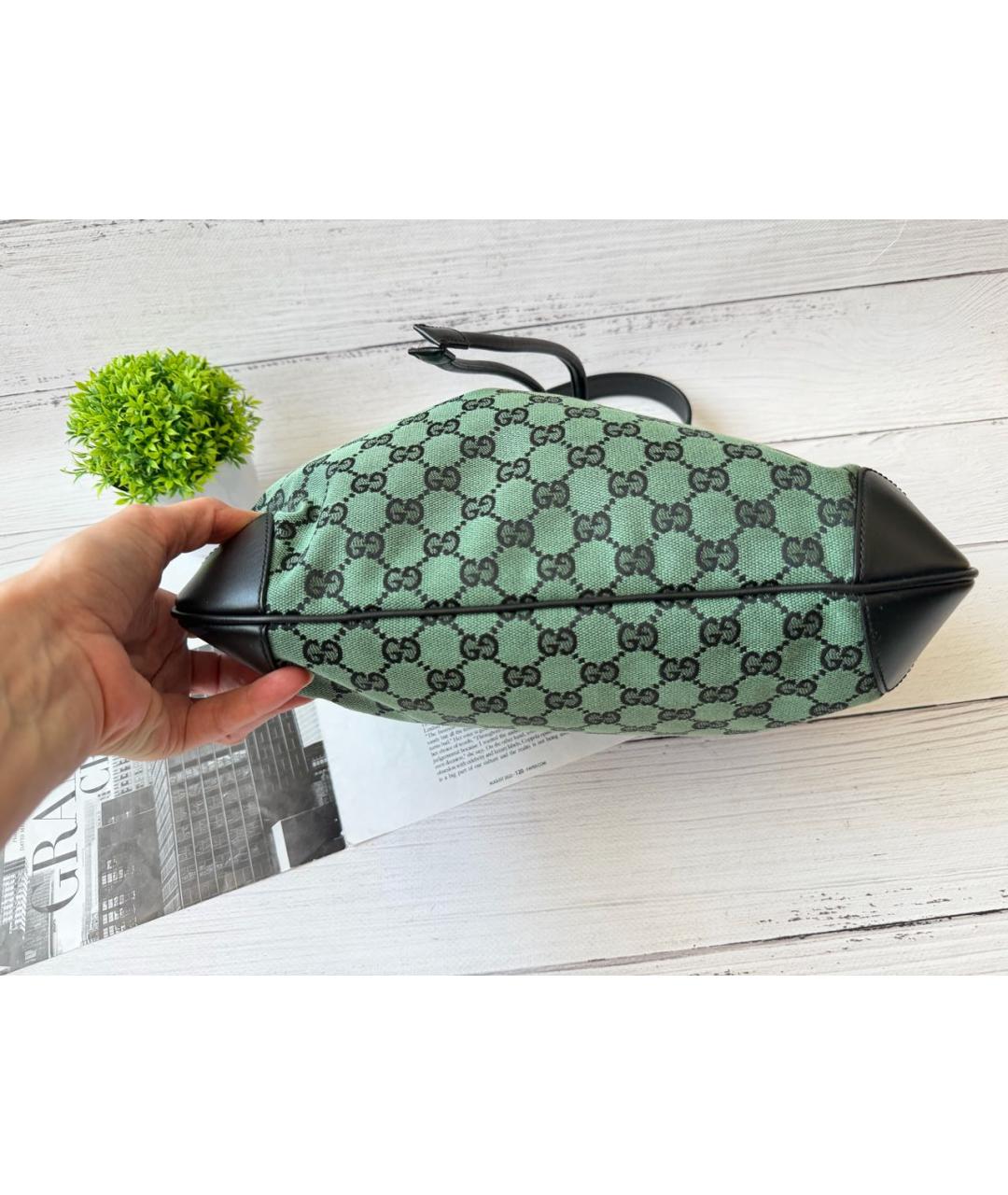 GUCCI Зеленая сумка тоут, фото 7