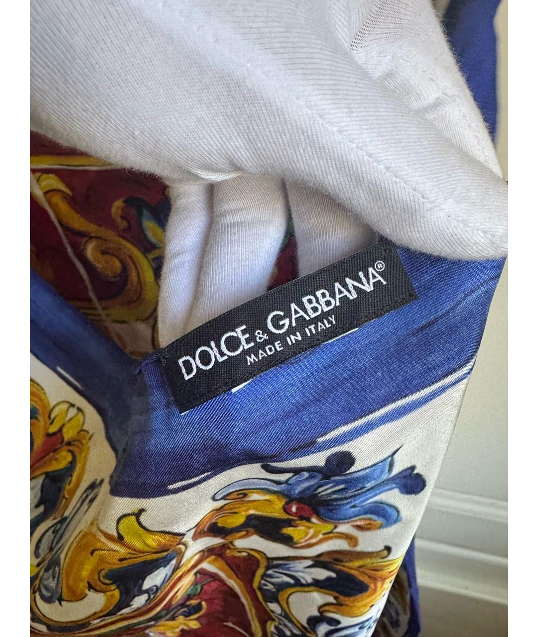 DOLCE&GABBANA Мульти шелковый платок, фото 2