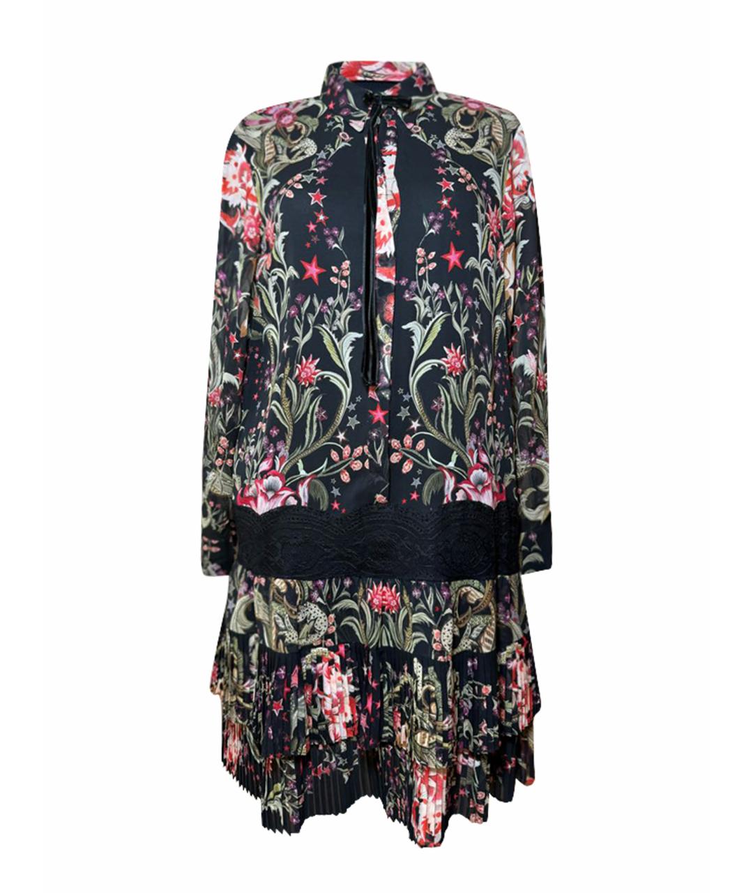ROBERTO CAVALLI Мульти шелковое коктейльное платье, фото 1