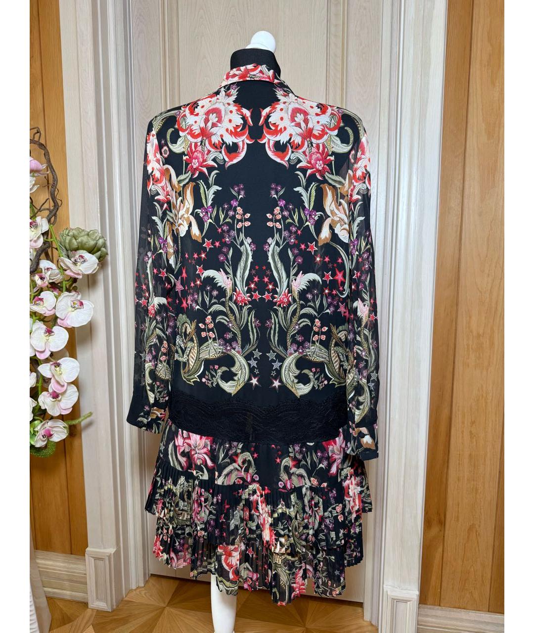 ROBERTO CAVALLI Мульти шелковое коктейльное платье, фото 5