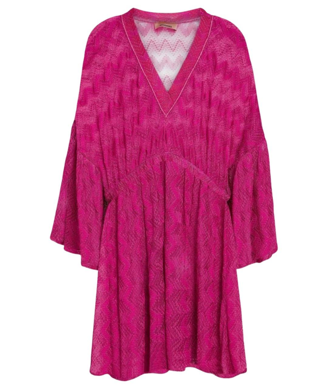 MISSONI Фуксия вискозное коктейльное платье, фото 1