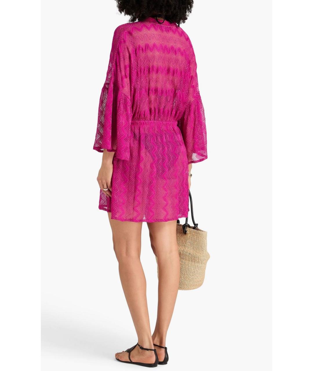 MISSONI Фуксия вискозное коктейльное платье, фото 3