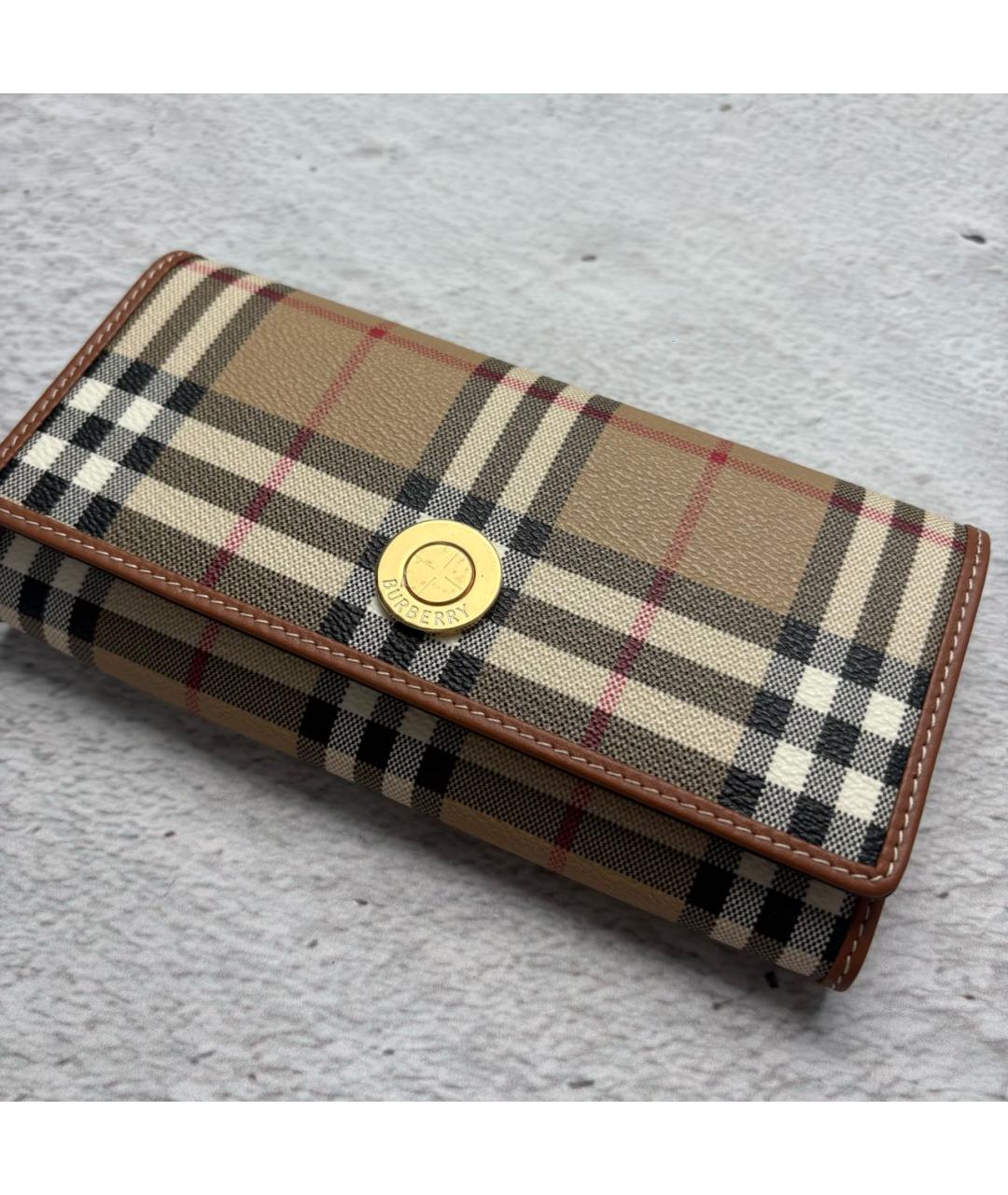 BURBERRY Коричневый кожаный кошелек, фото 3