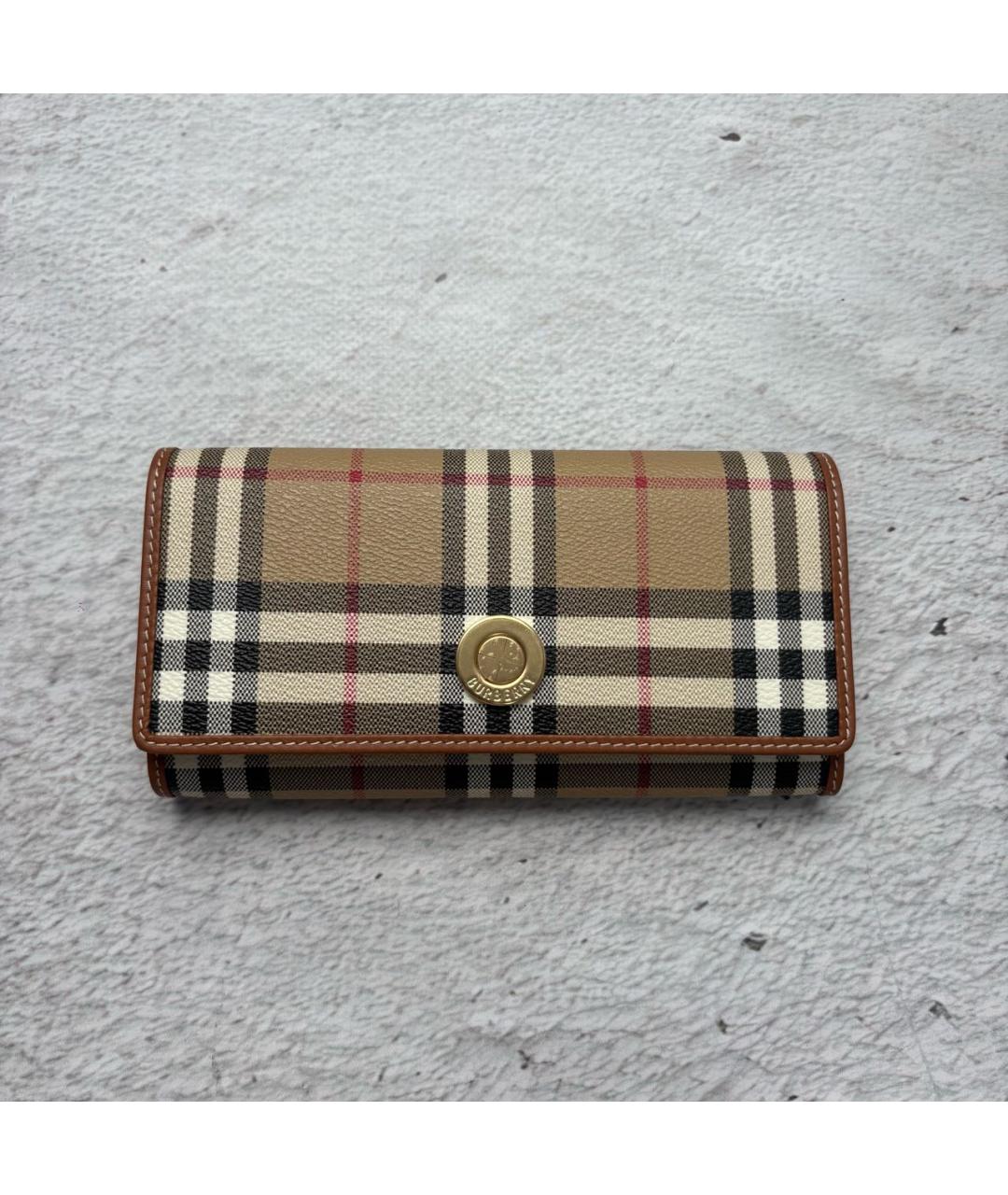 BURBERRY Коричневый кожаный кошелек, фото 9