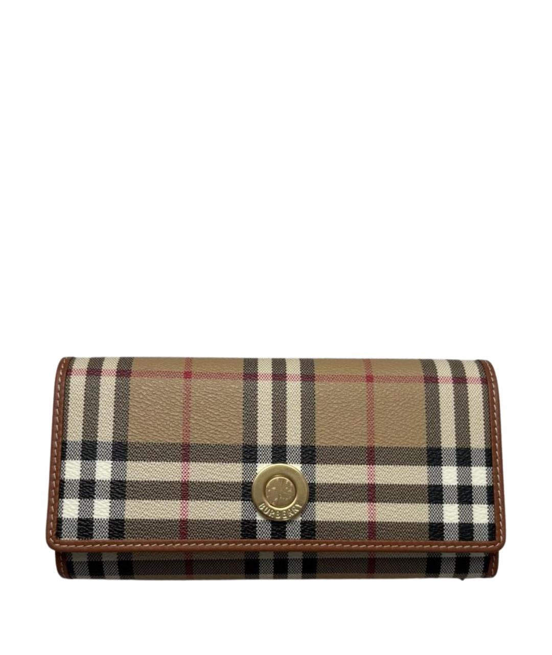 BURBERRY Коричневый кожаный кошелек, фото 1