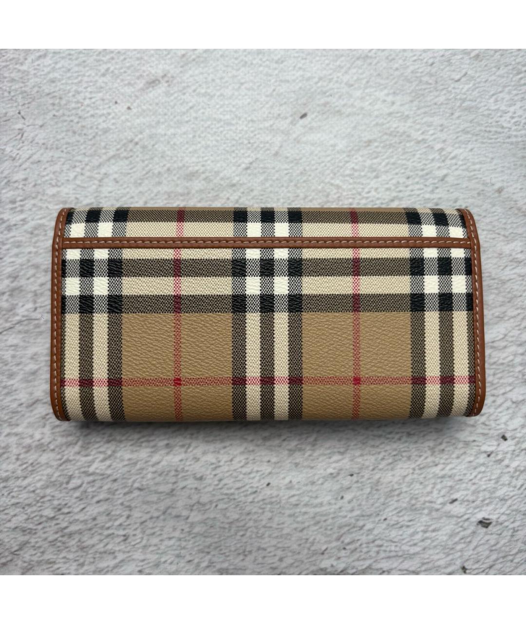 BURBERRY Коричневый кожаный кошелек, фото 2