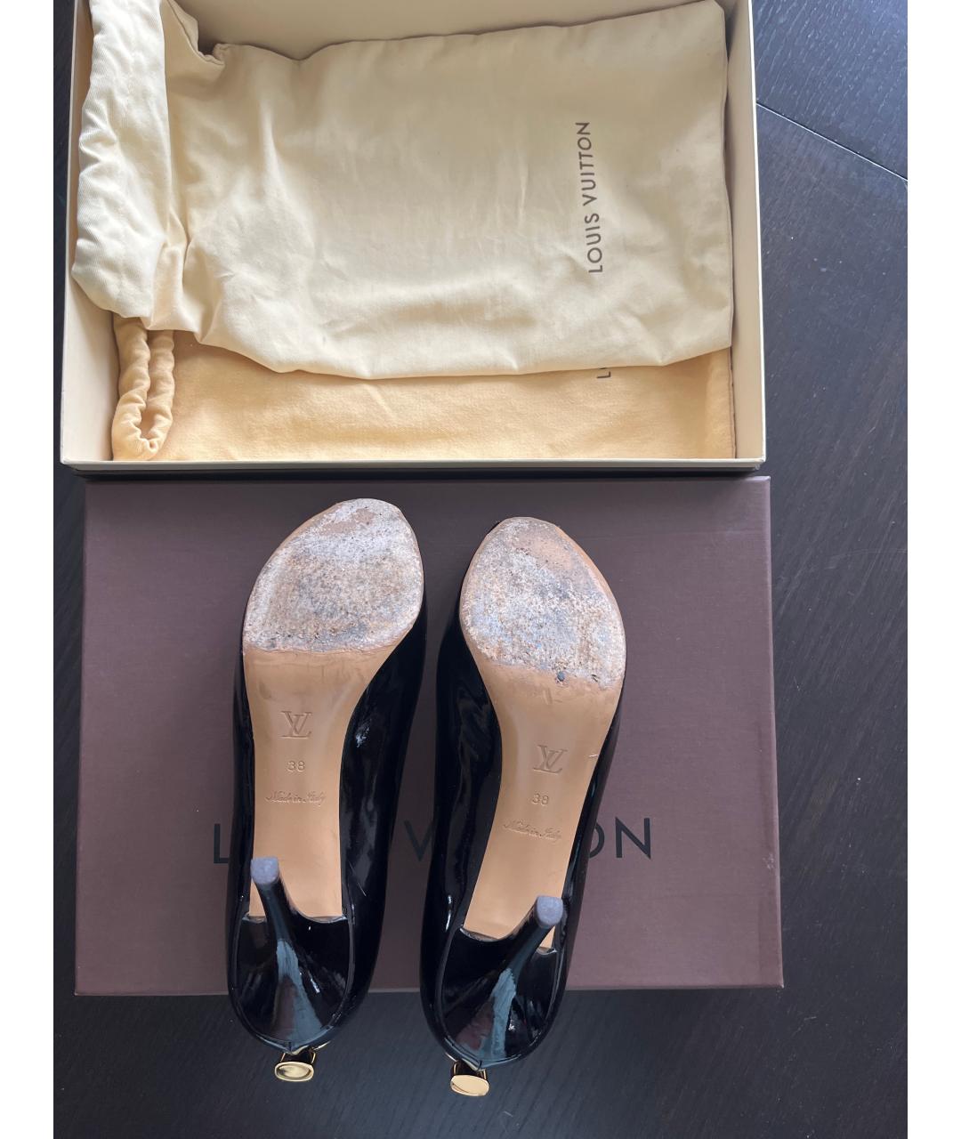LOUIS VUITTON Бордовые туфли из лакированной кожи, фото 5