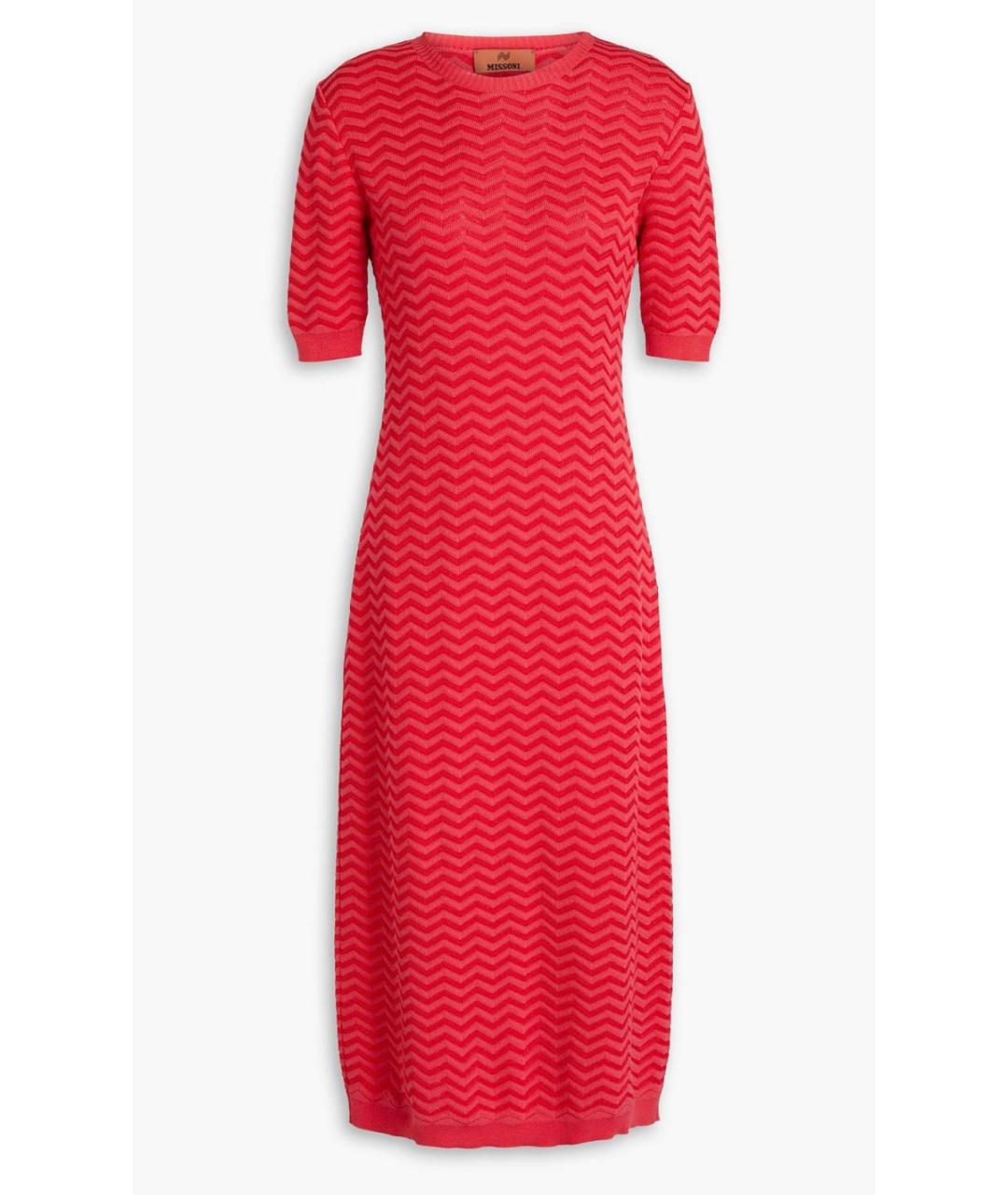 MISSONI Красное хлопковое повседневное платье, фото 4