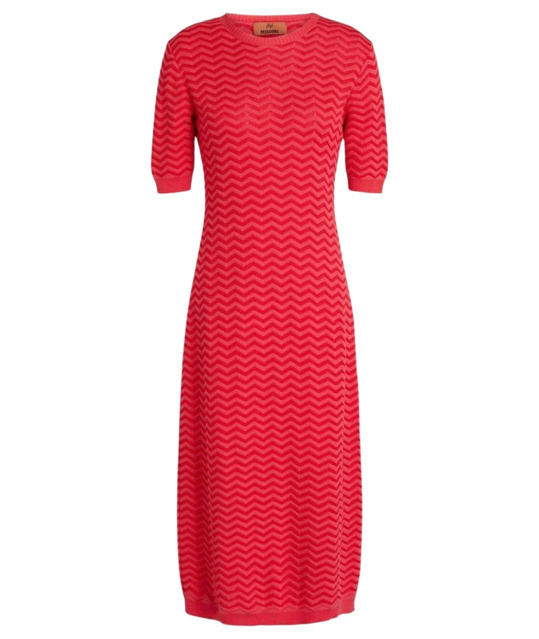 MISSONI Красное хлопковое повседневное платье, фото 1