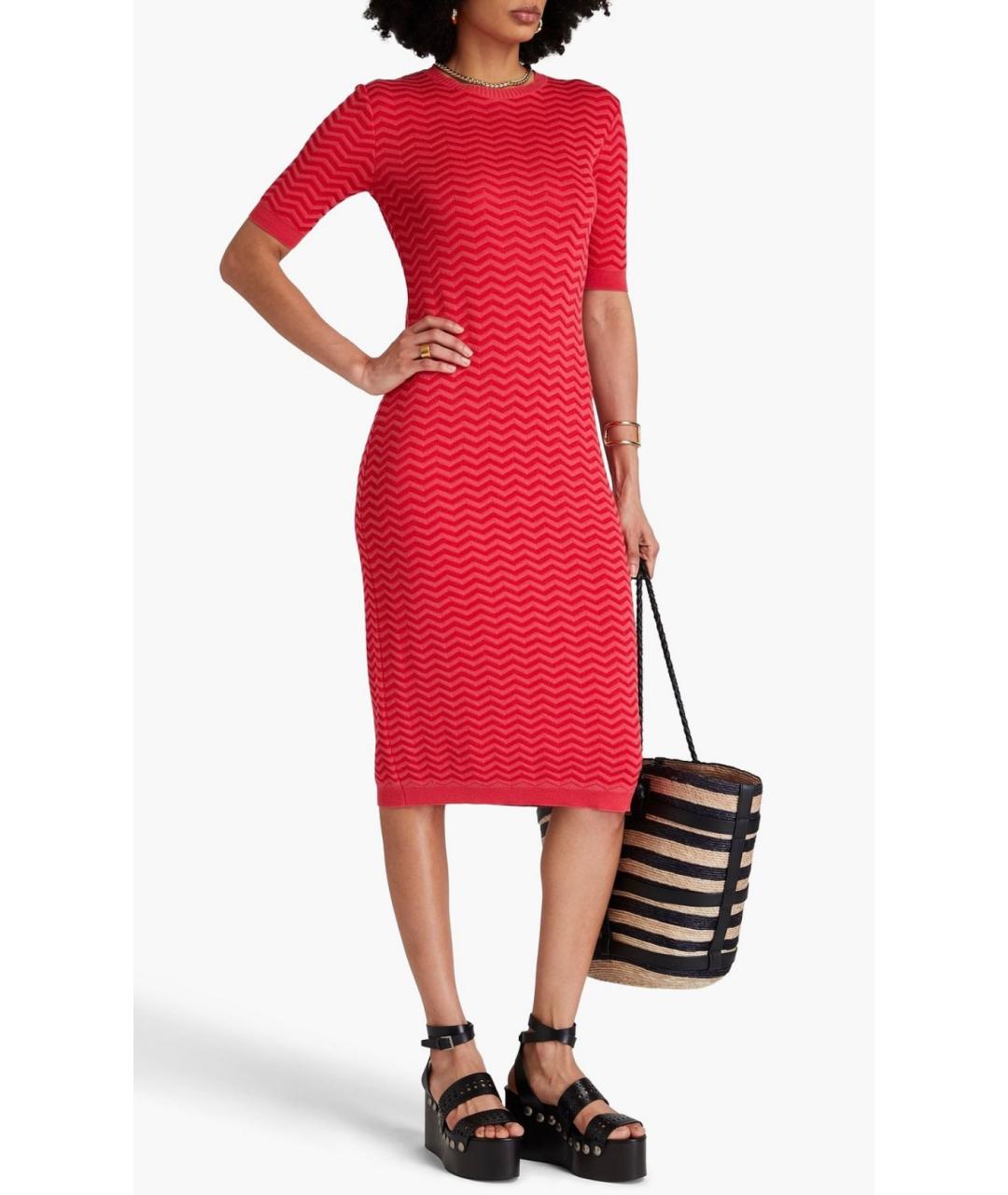 MISSONI Красное хлопковое повседневное платье, фото 2