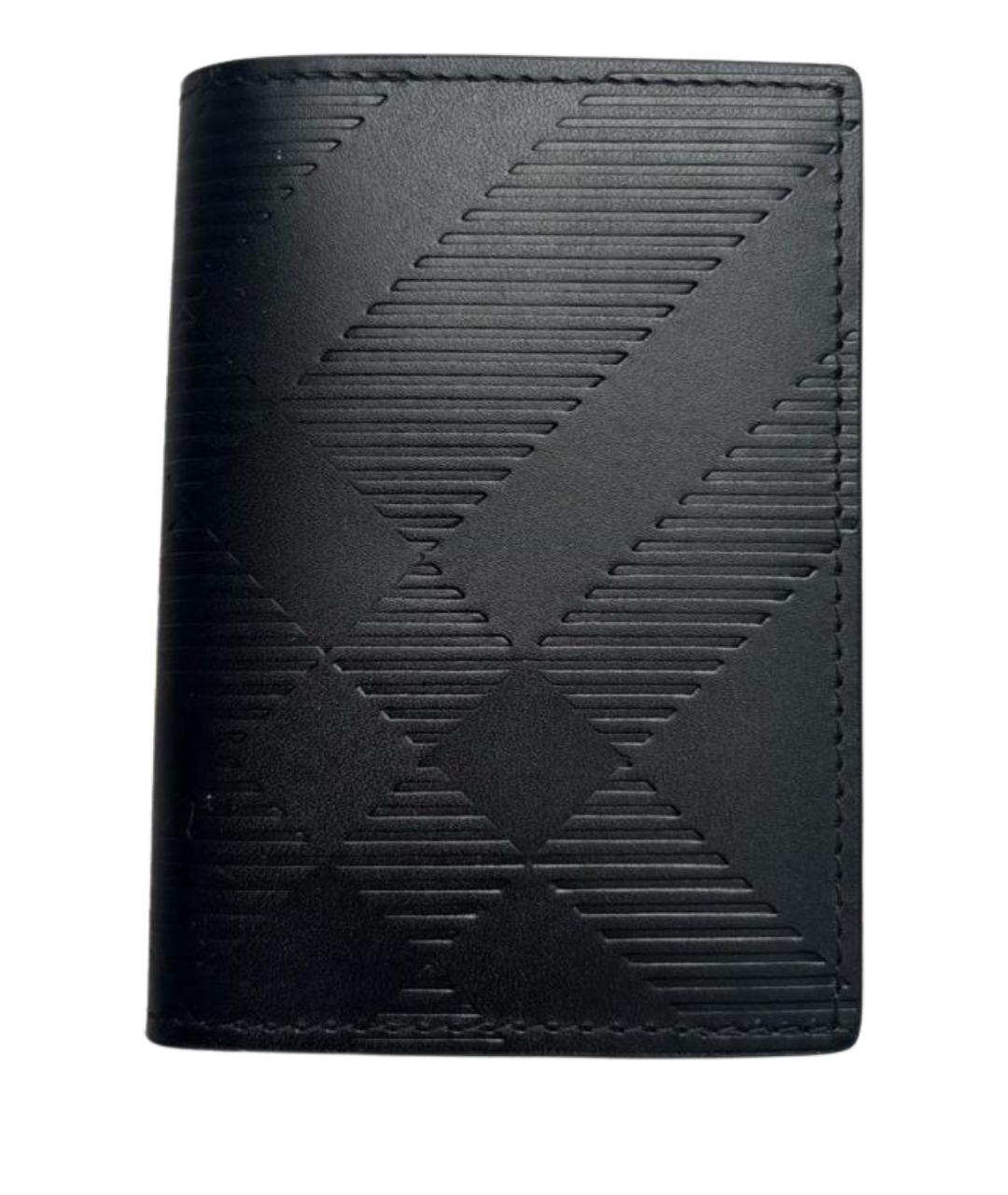 BURBERRY Черный кожаный кардхолдер, фото 1