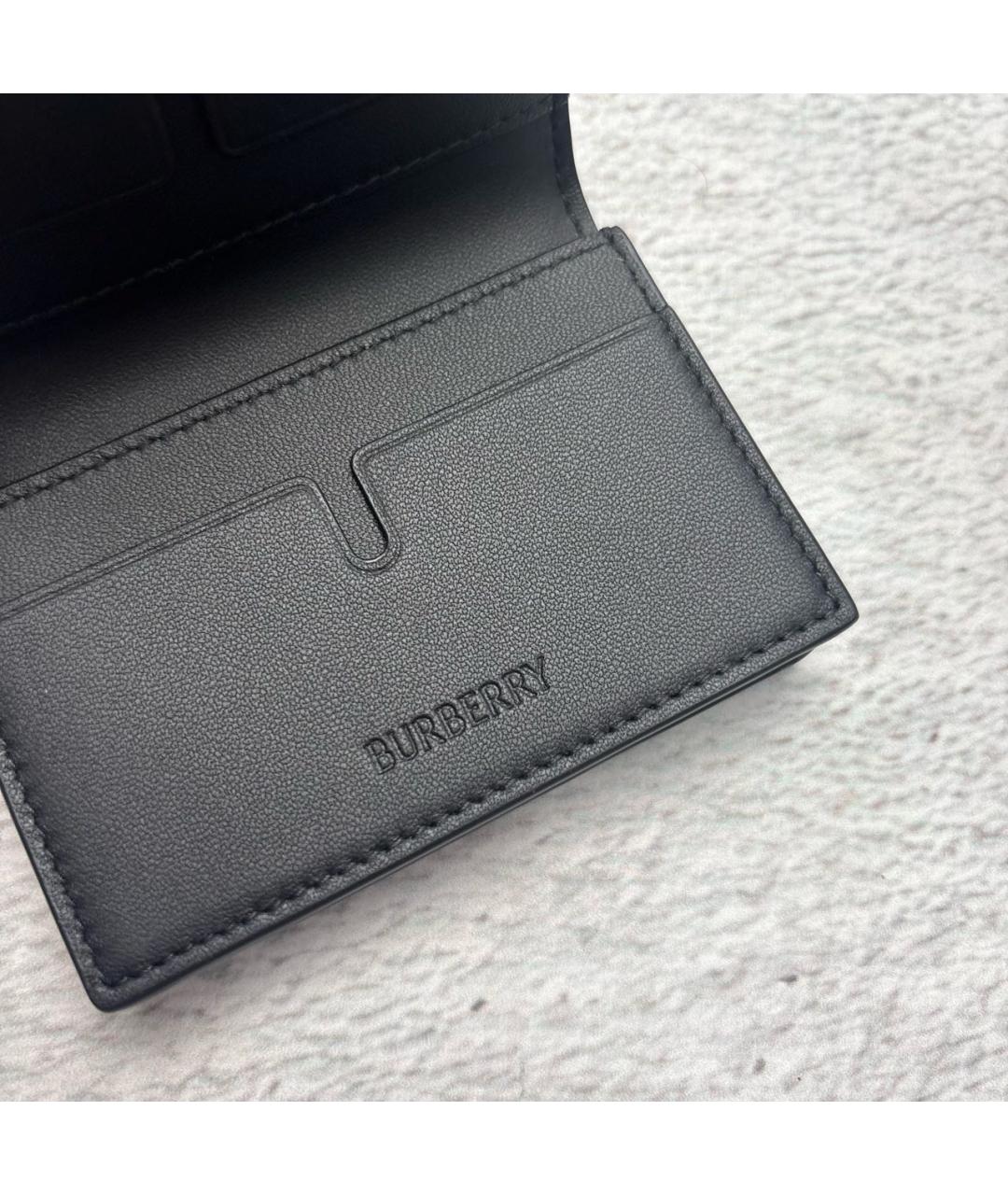 BURBERRY Черный кожаный кардхолдер, фото 5