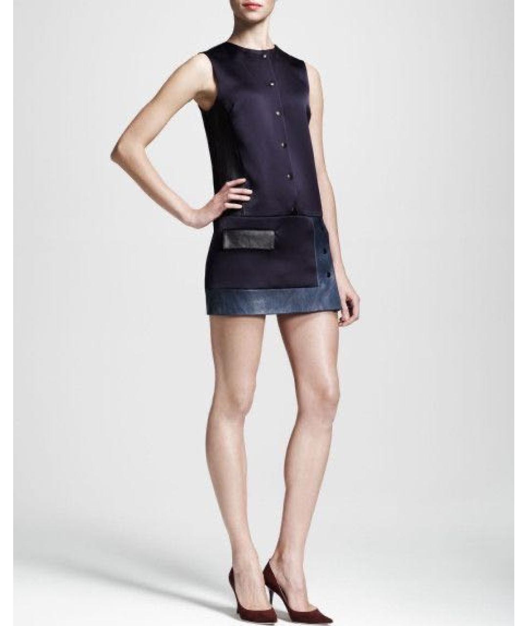 RAG & BONE Мульти кожаное повседневное платье, фото 3