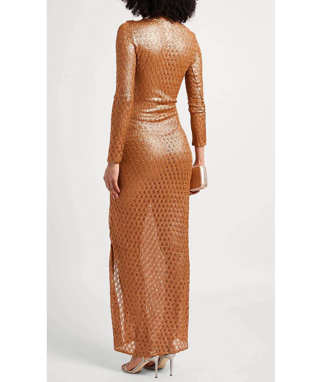 MISSONI Коричневое вискозное вечернее платье, фото 3