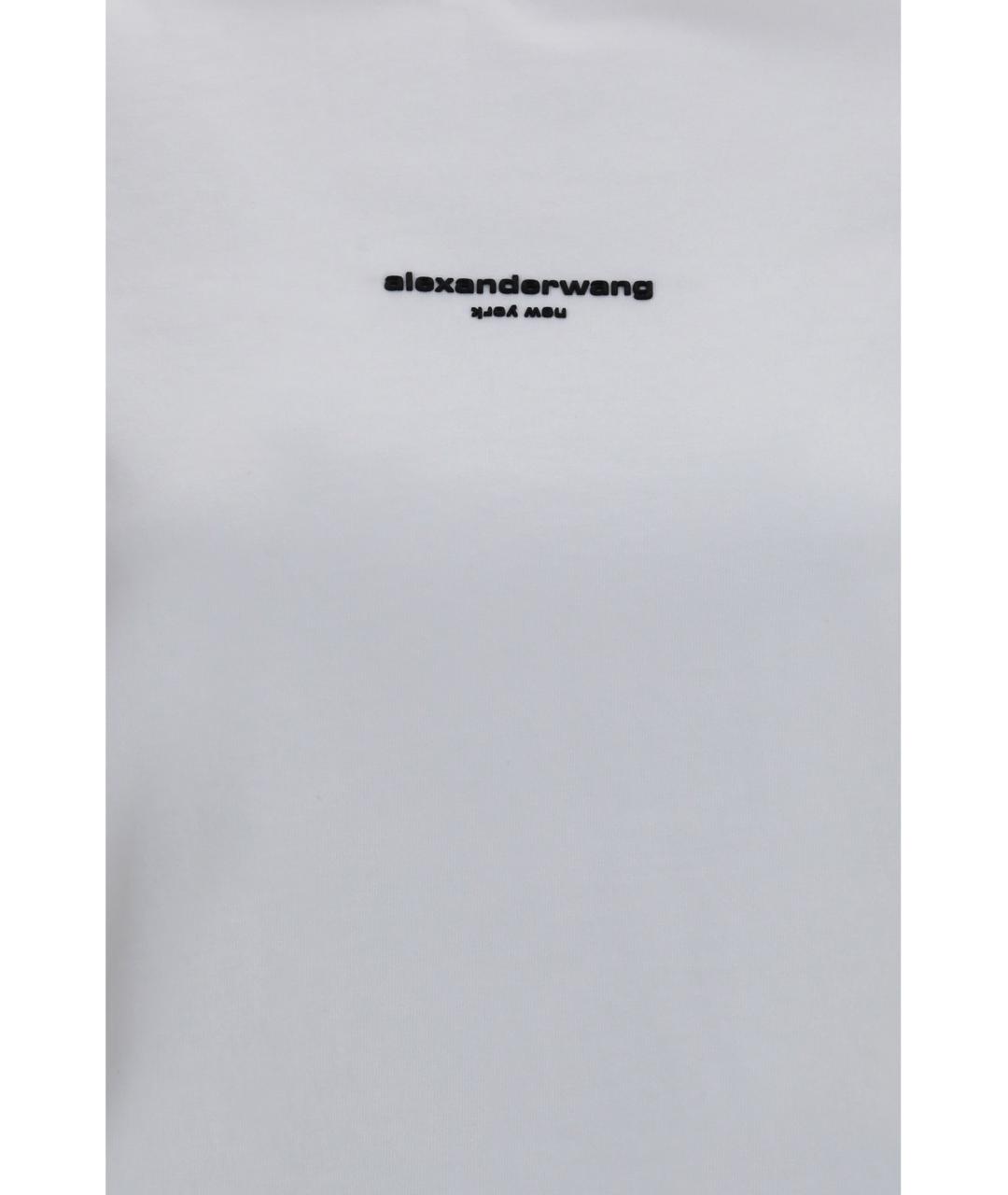 ALEXANDER WANG Белая хлопковая футболка, фото 3
