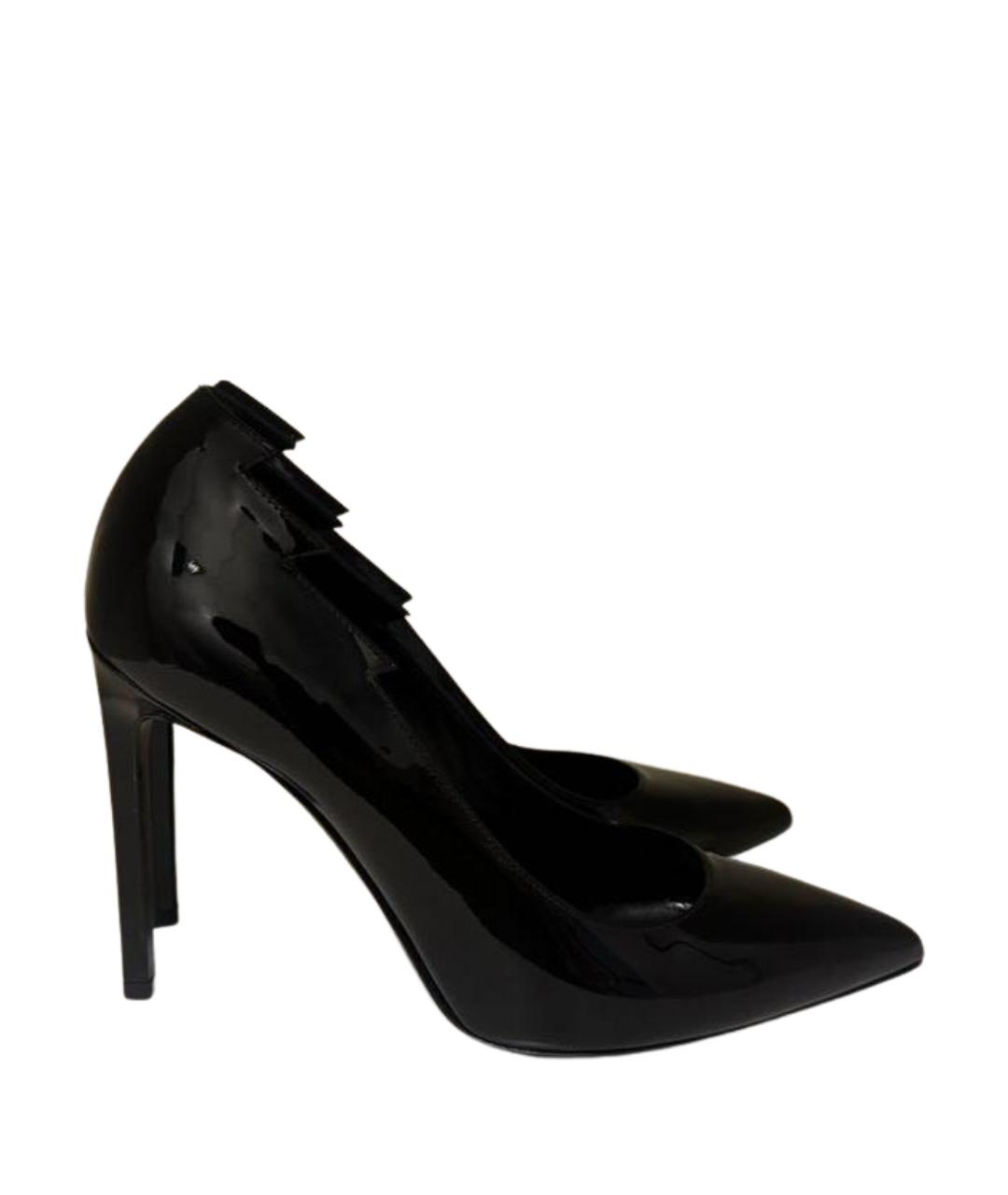 SAINT LAURENT Черные туфли из лакированной кожи, фото 1