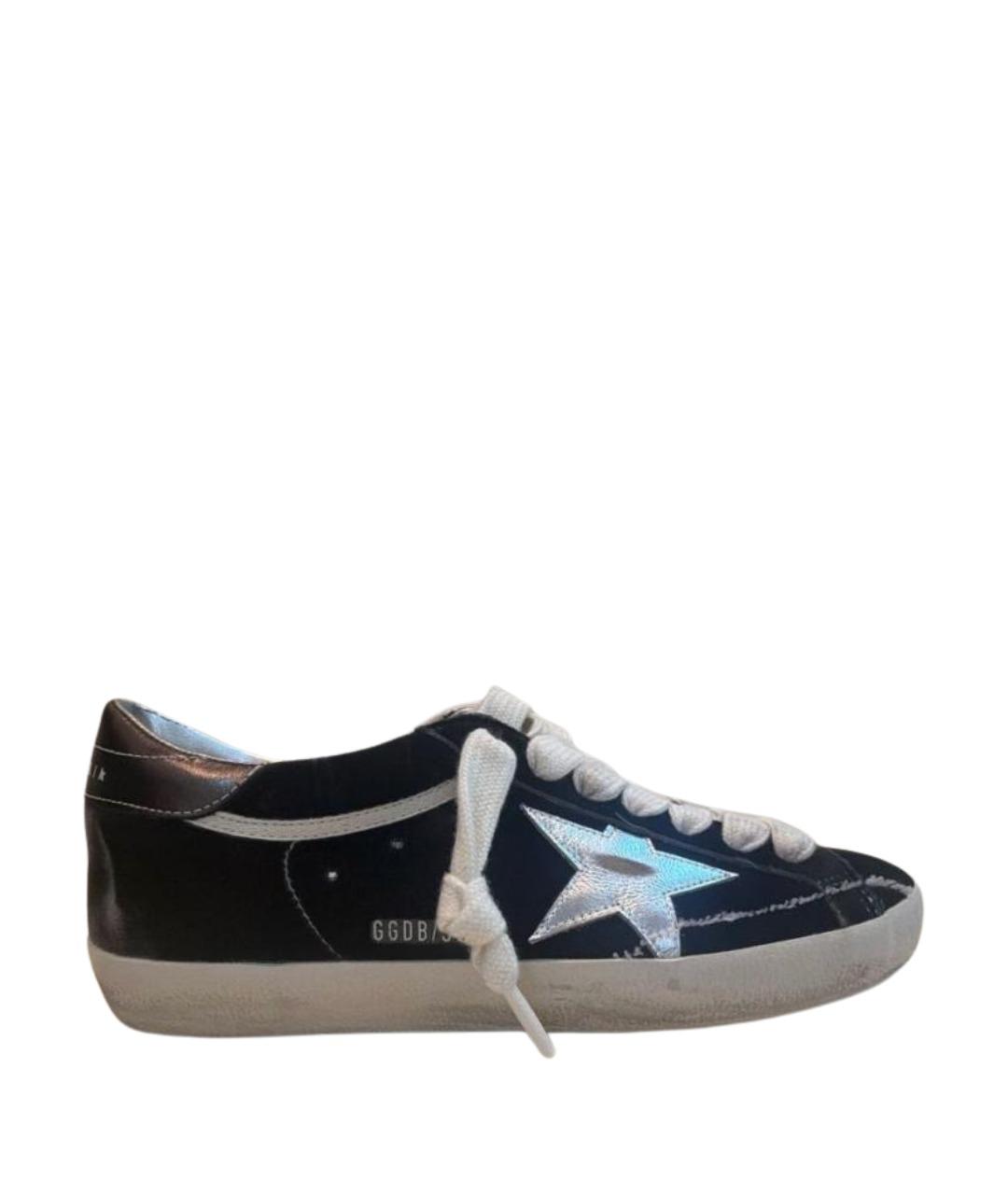 GOLDEN GOOSE DELUXE BRAND Черные текстильные низкие кроссовки / кеды, фото 1