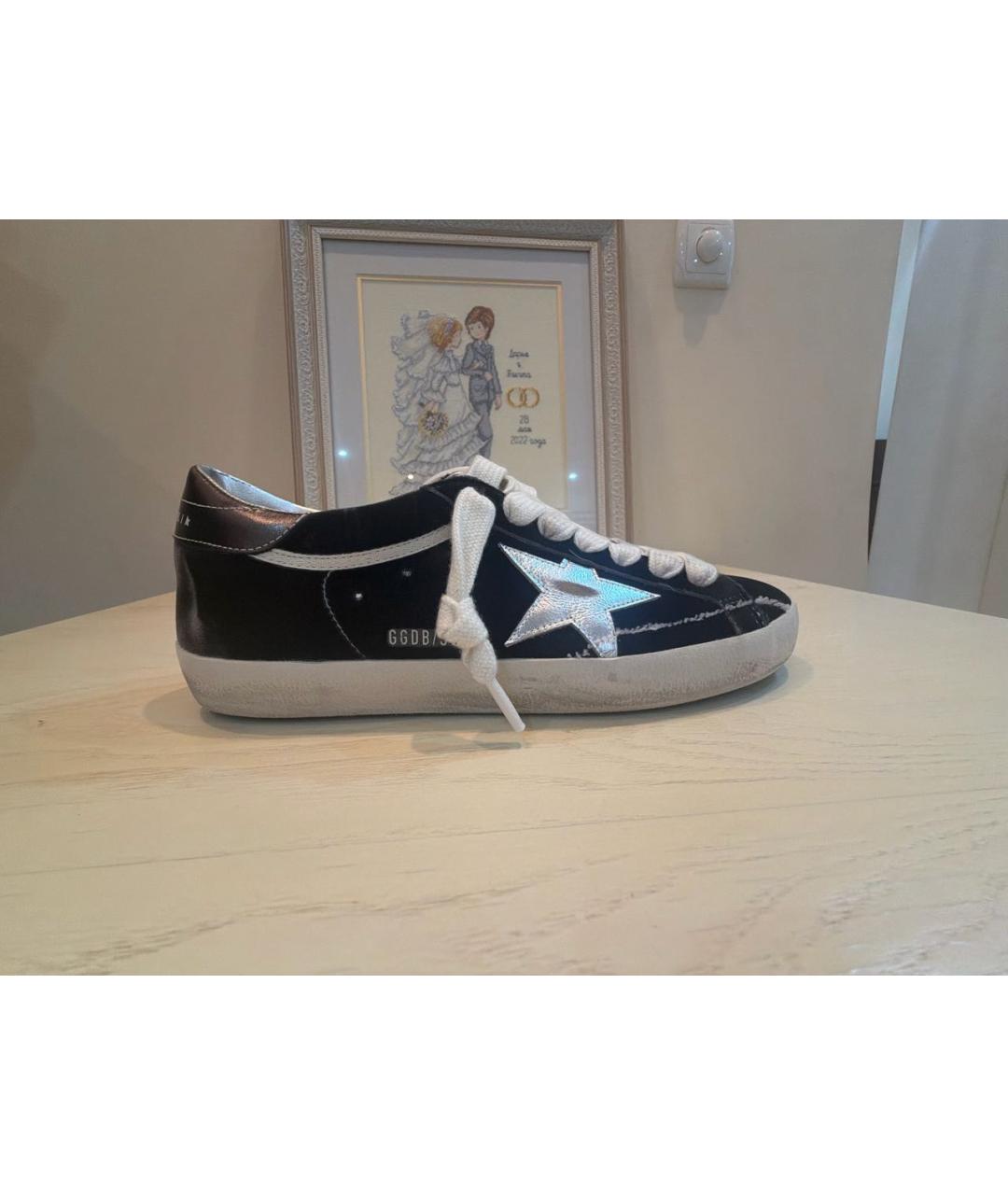 GOLDEN GOOSE DELUXE BRAND Черные текстильные низкие кроссовки / кеды, фото 7