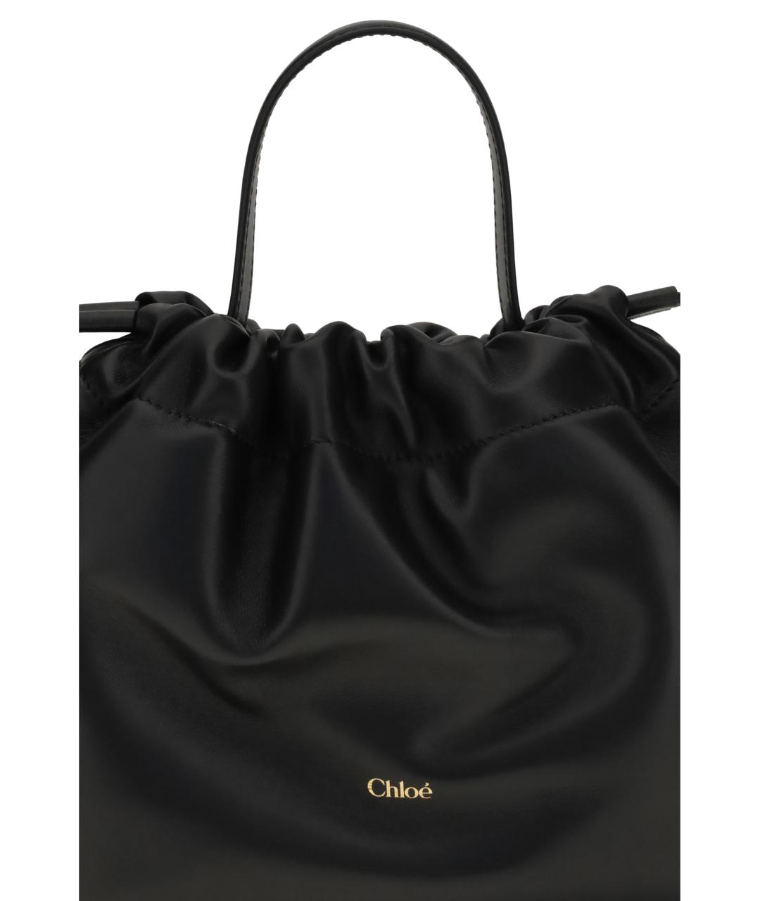 CHLOE Черная кожаная сумка через плечо, фото 4