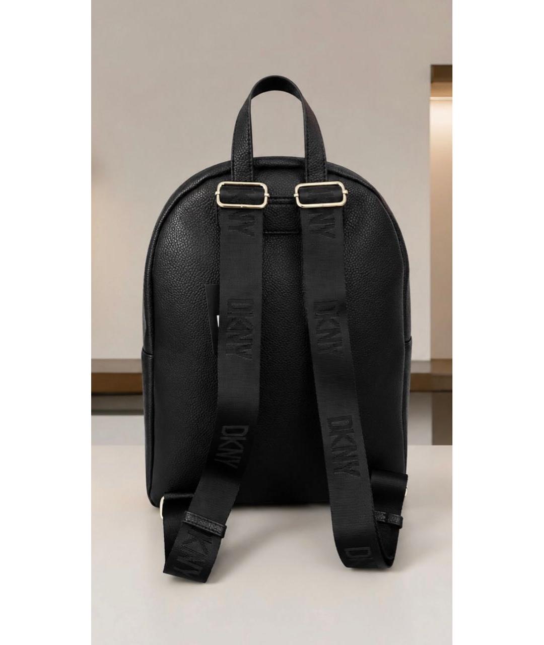 DKNY Черный рюкзак из искусственной кожи, фото 4