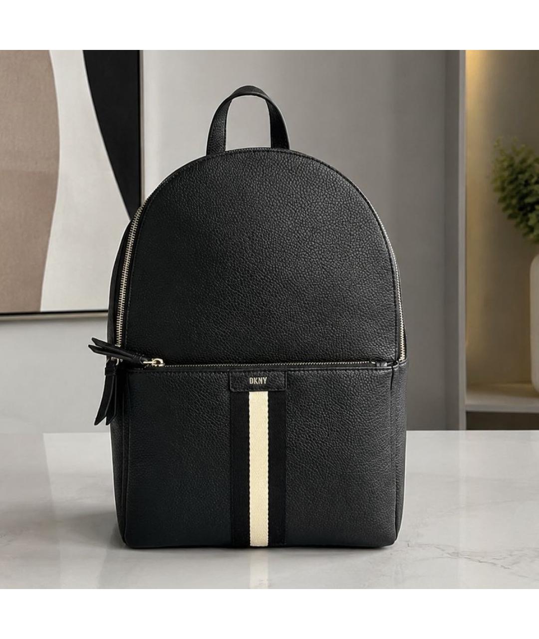 DKNY Черный рюкзак из искусственной кожи, фото 9