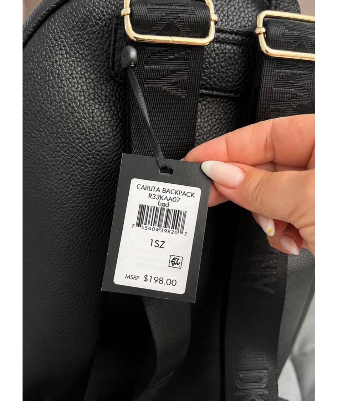 DKNY Черный рюкзак из искусственной кожи, фото 7