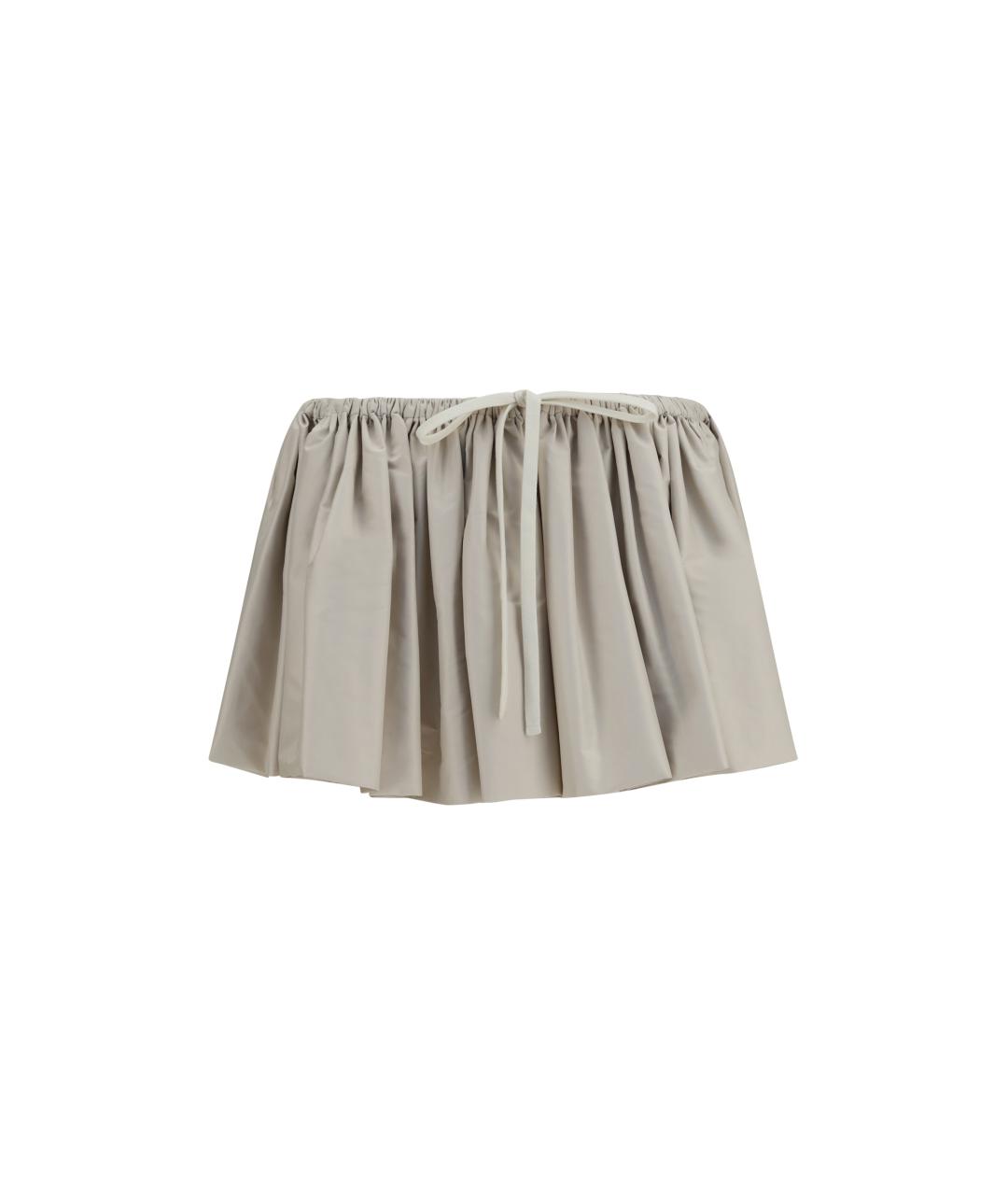 MIU MIU Синтетическая юбка мини, фото 1