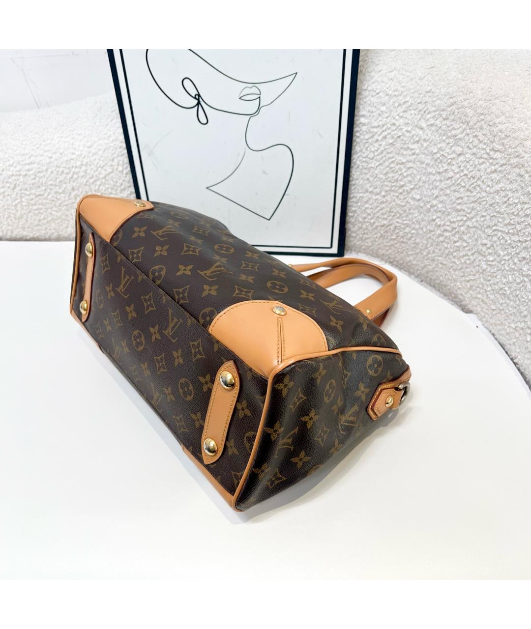 LOUIS VUITTON Коричневая сумка с короткими ручками, фото 5