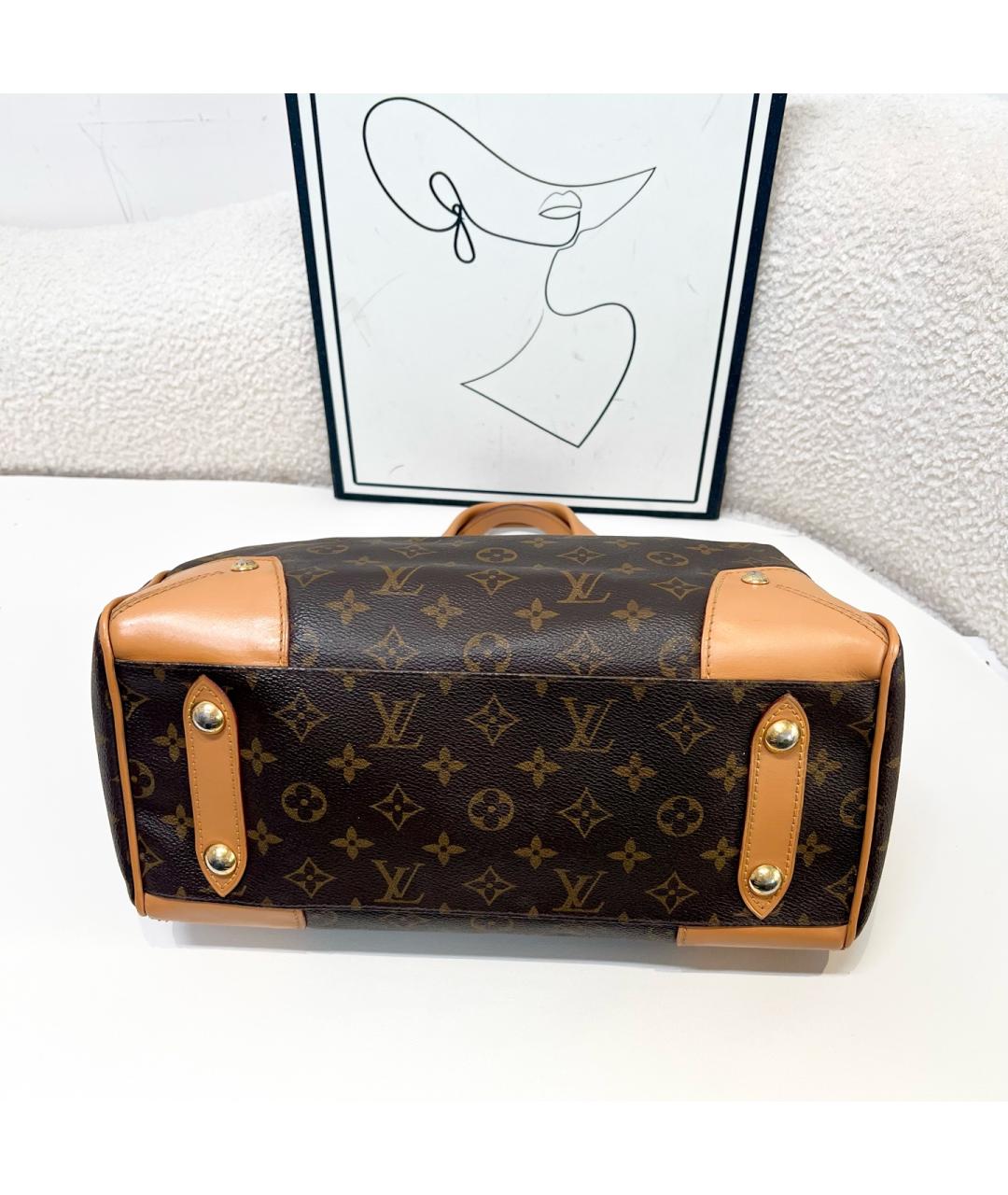 LOUIS VUITTON Коричневая сумка с короткими ручками, фото 4