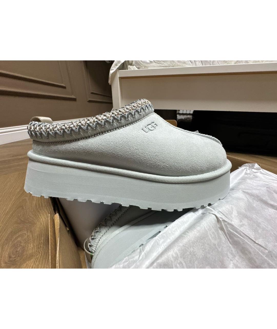 UGG AUSTRALIA Голубые замшевые сабо, фото 5