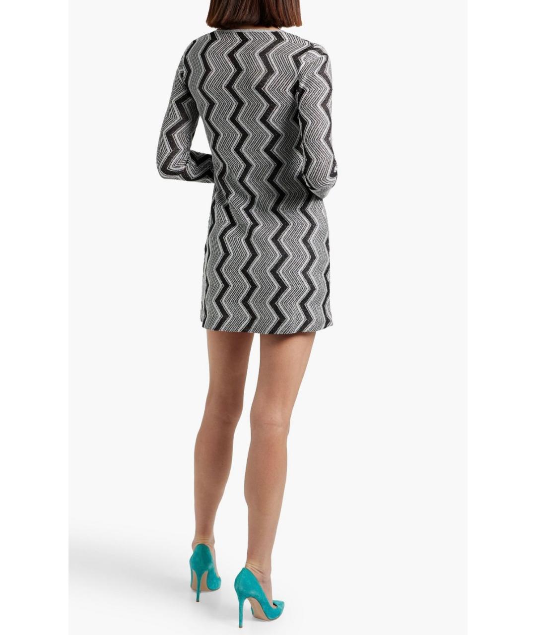 MISSONI Серебряное вискозное коктейльное платье, фото 3