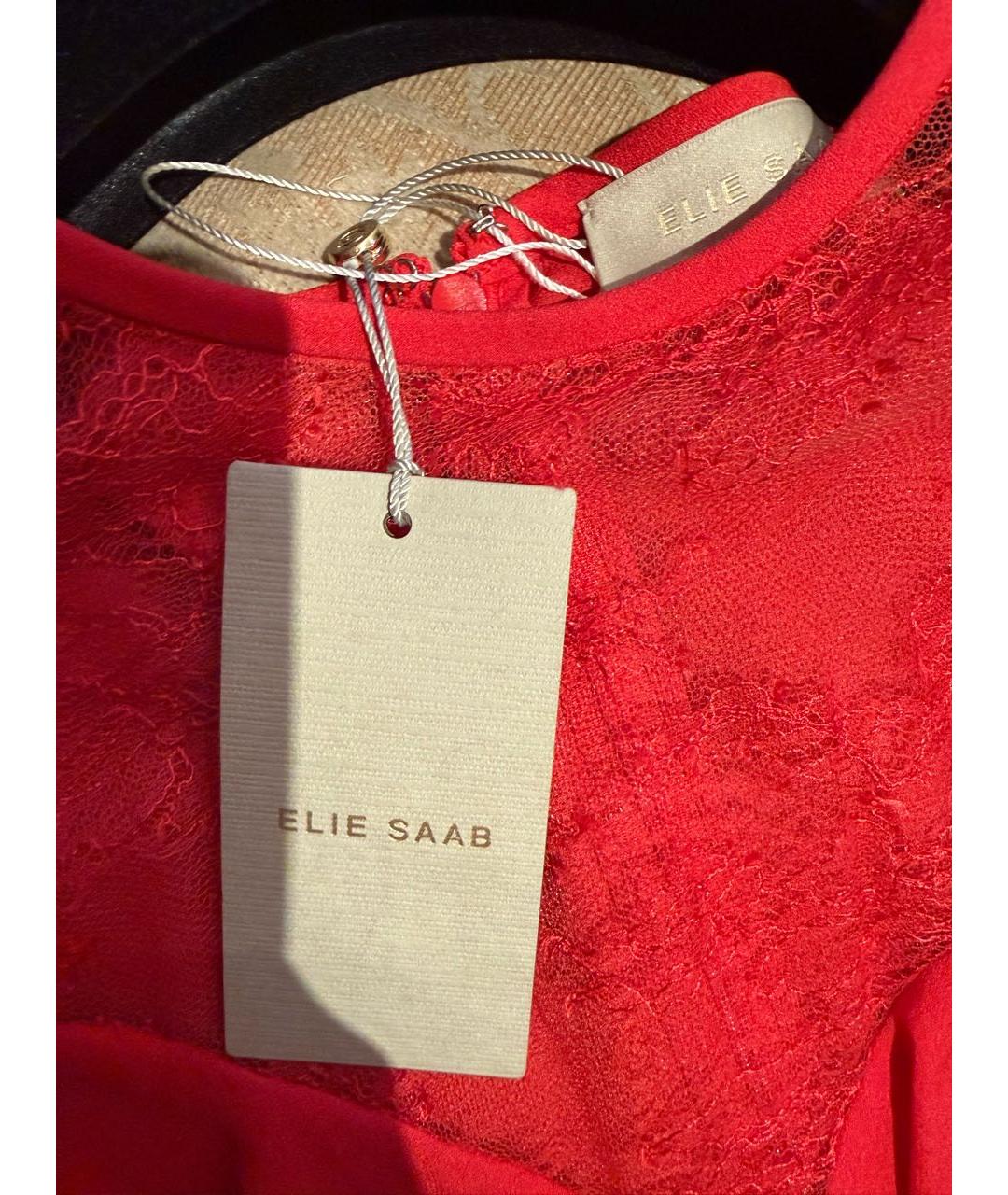 ELIE SAAB Красная шелковая блузы, фото 3