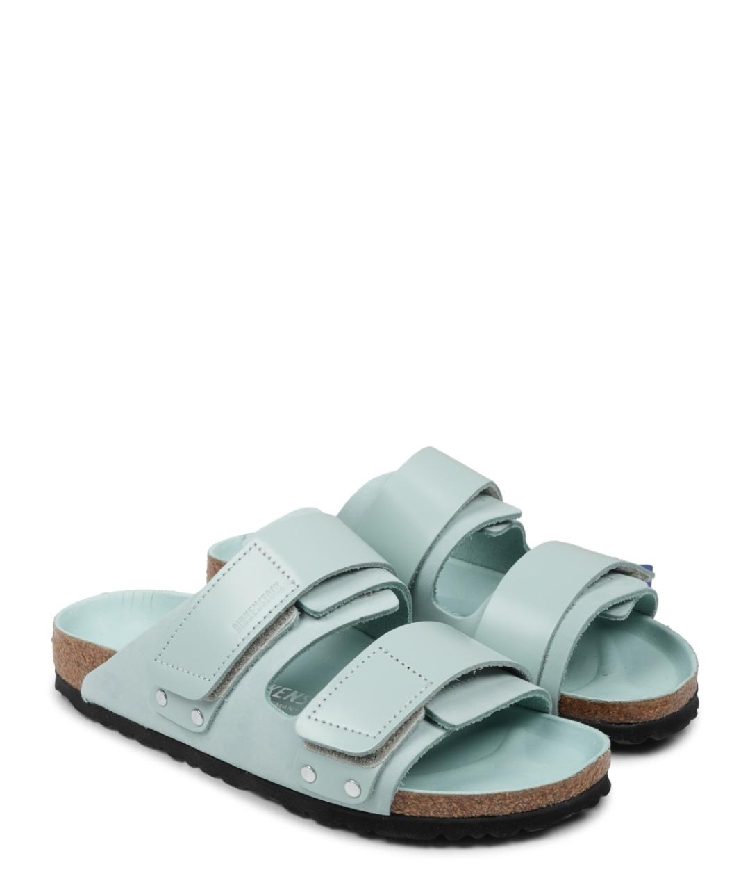 BIRKENSTOCK Зеленые кожаные сандалии, фото 2
