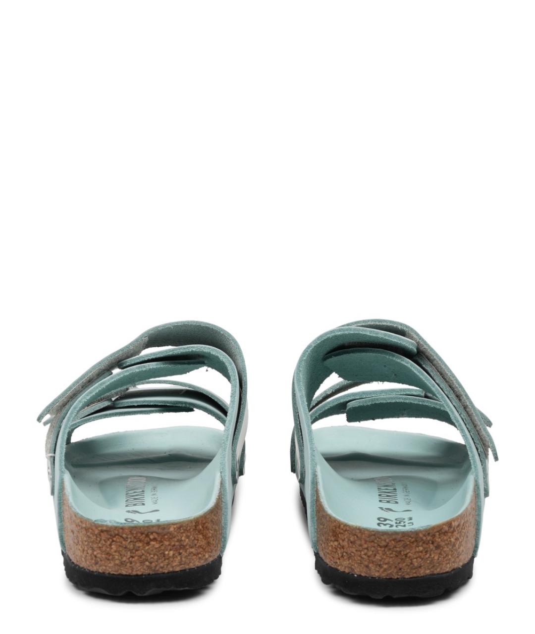BIRKENSTOCK Зеленые кожаные сандалии, фото 4