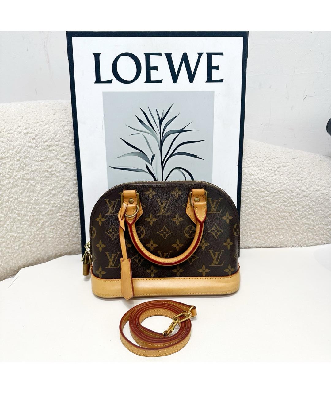 LOUIS VUITTON Коричневая сумка с короткими ручками, фото 7