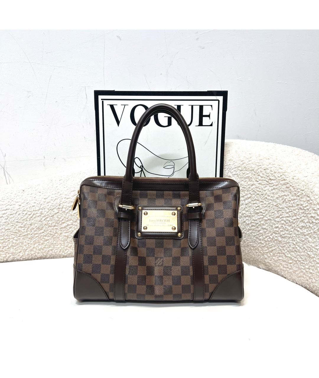 LOUIS VUITTON Коричневая сумка с короткими ручками, фото 7