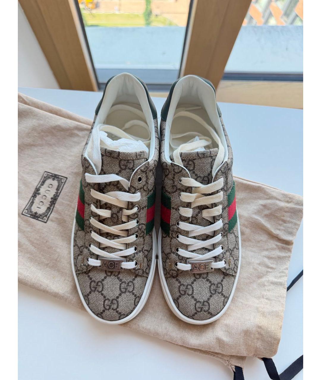 GUCCI Бежевые кеды, фото 2
