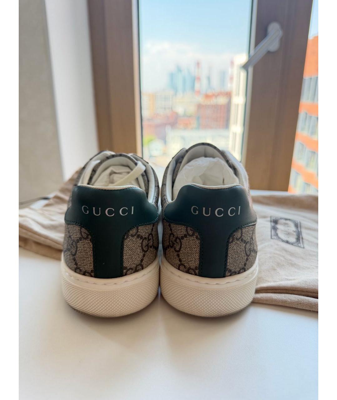 GUCCI Бежевые кеды, фото 3