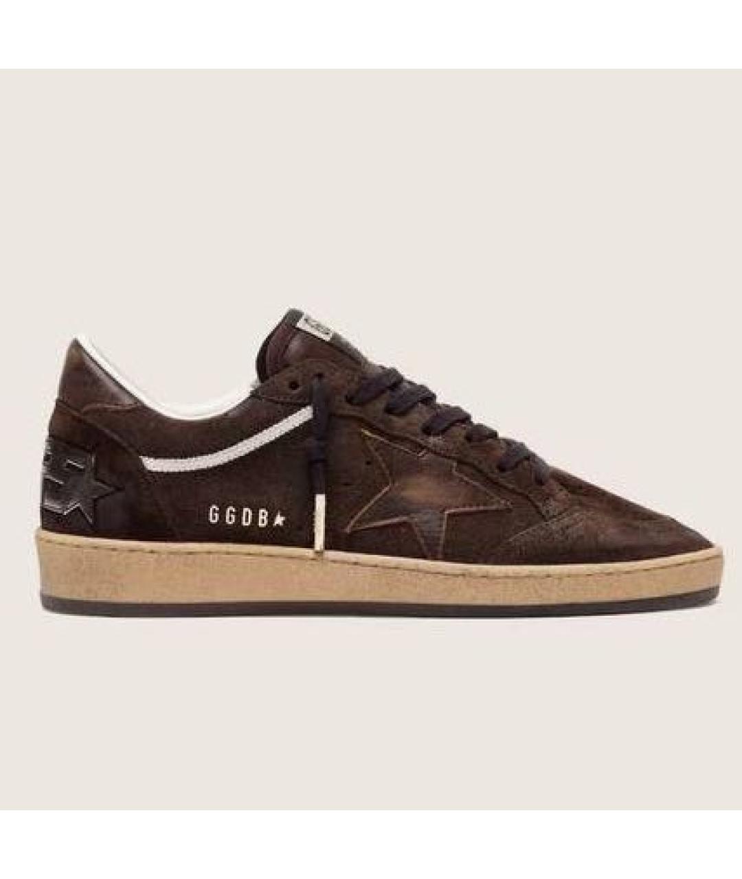 GOLDEN GOOSE DELUXE BRAND Коричневые замшевые кроссовки, фото 6