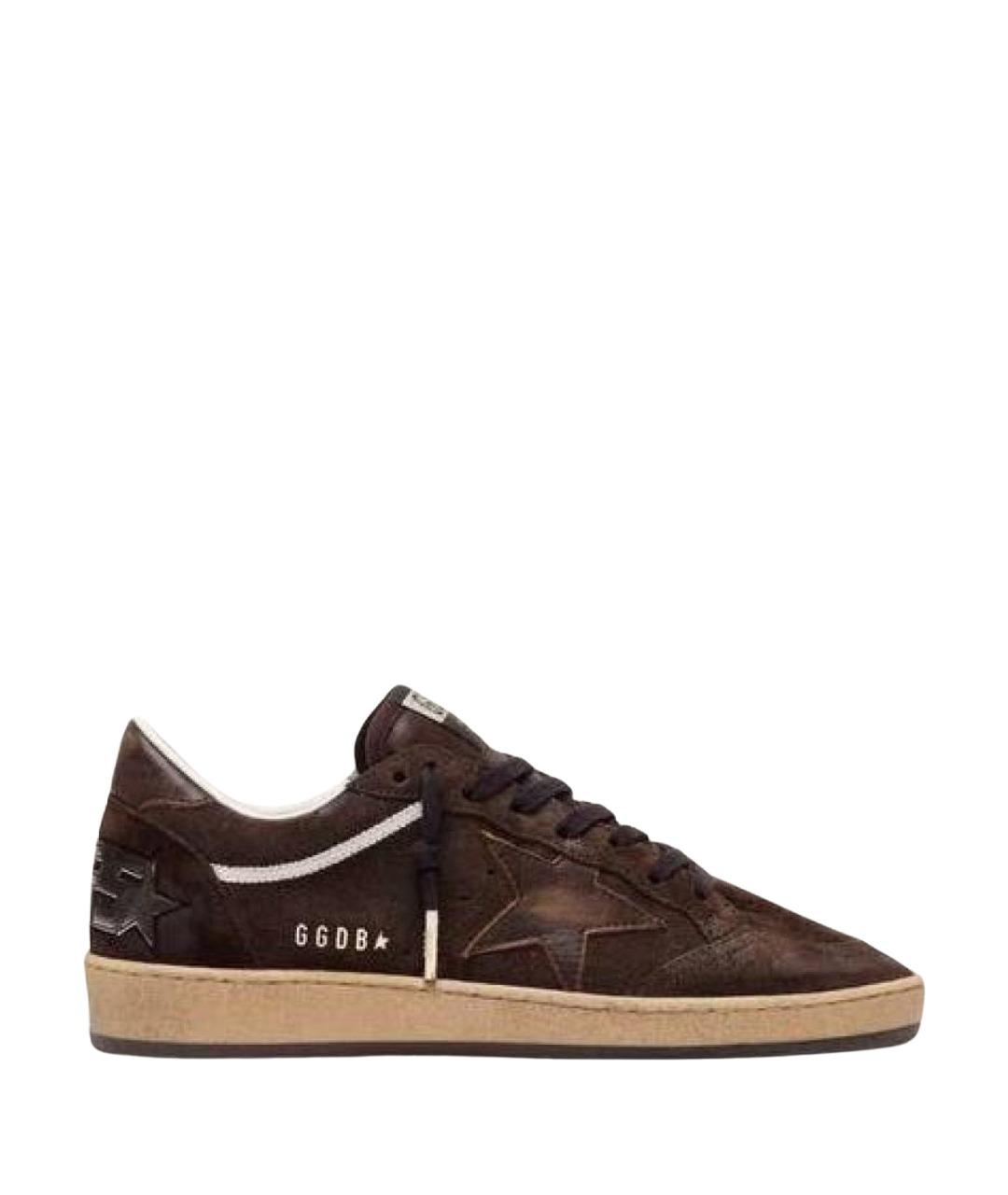 GOLDEN GOOSE DELUXE BRAND Коричневые замшевые кроссовки, фото 1