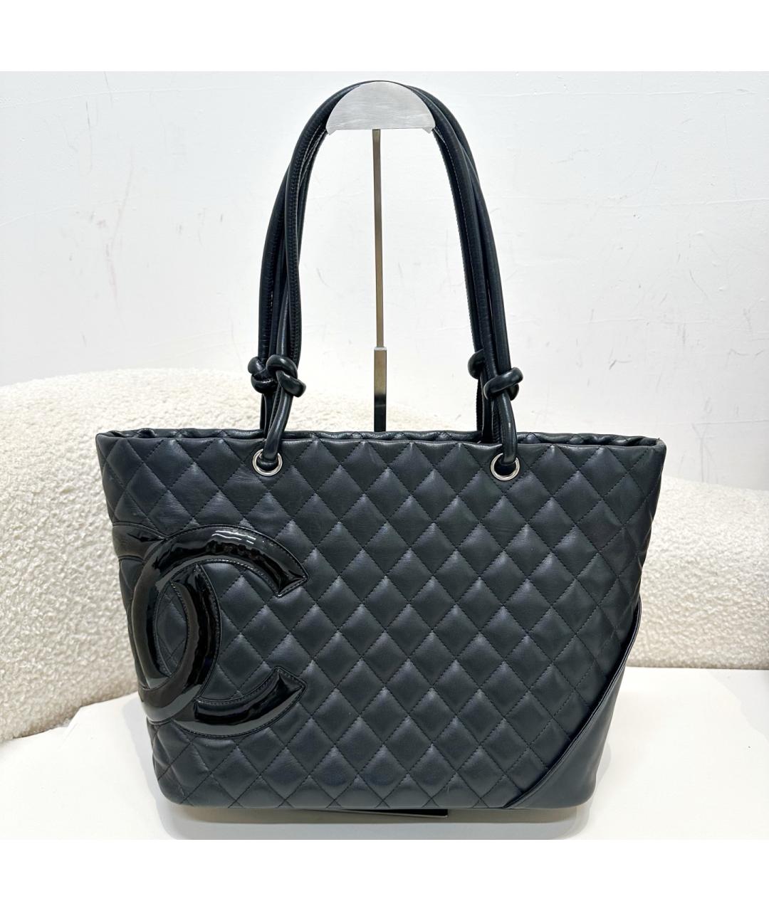 CHANEL Черная кожаная сумка тоут, фото 1
