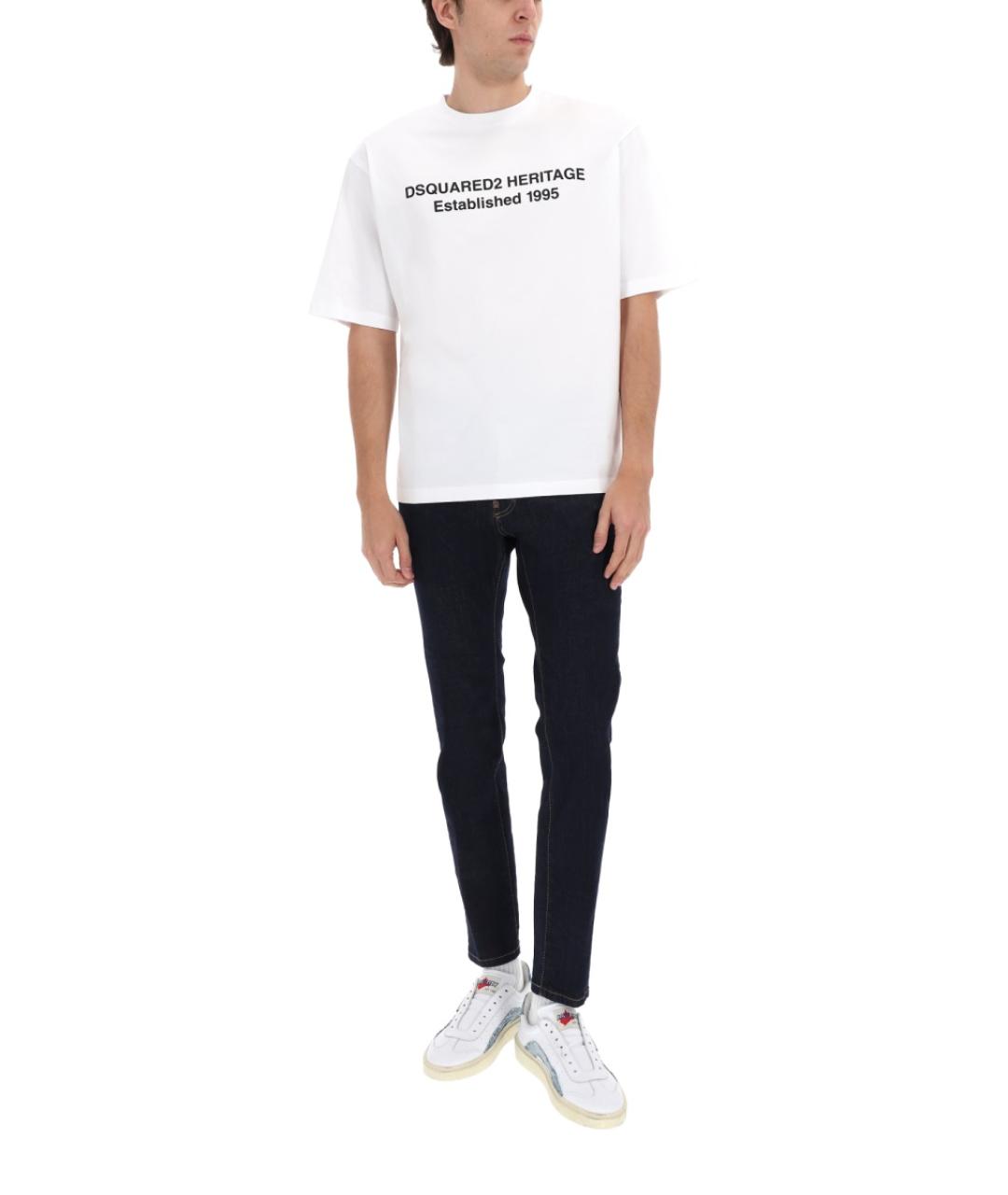 DSQUARED2 Синие прямые джинсы, фото 4